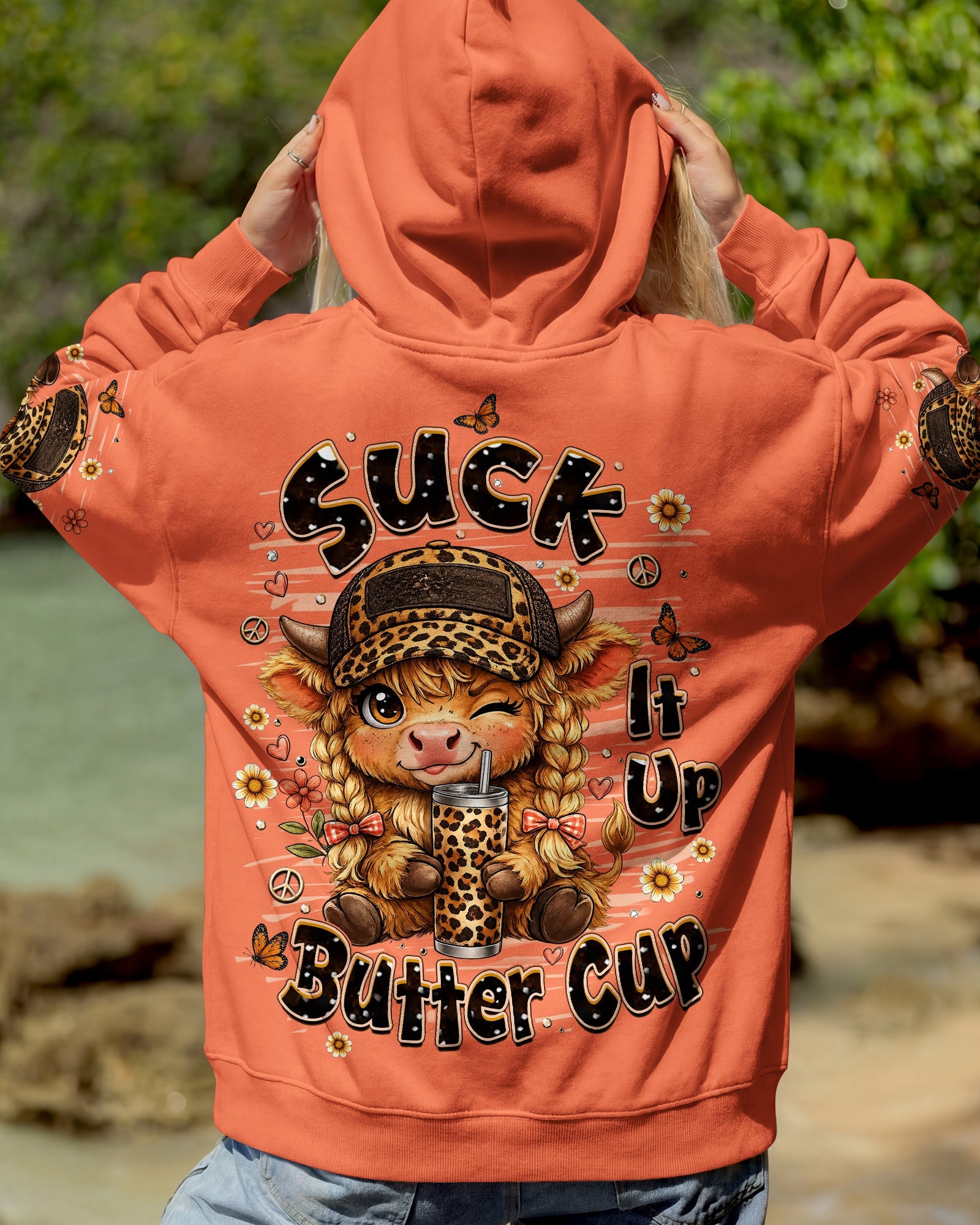 SUCK IT UP BUTTERCUP COW ALL OVER PRINT  - TLHN0906261
