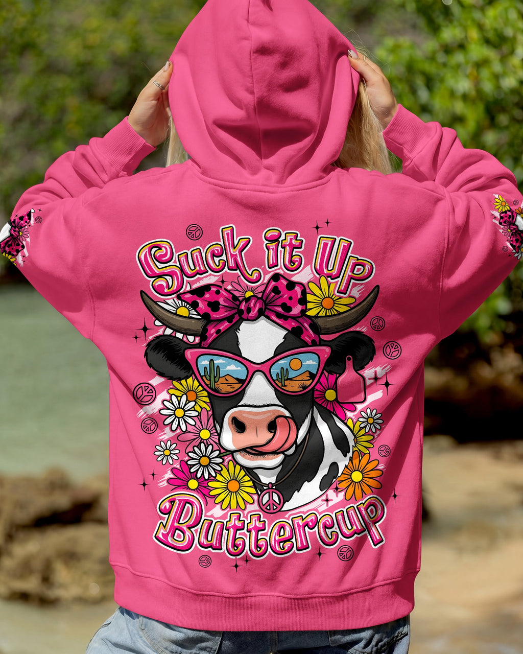 SUCK IT UP BUTTERCUP COW ALL OVER PRINT - TYPQ1306262