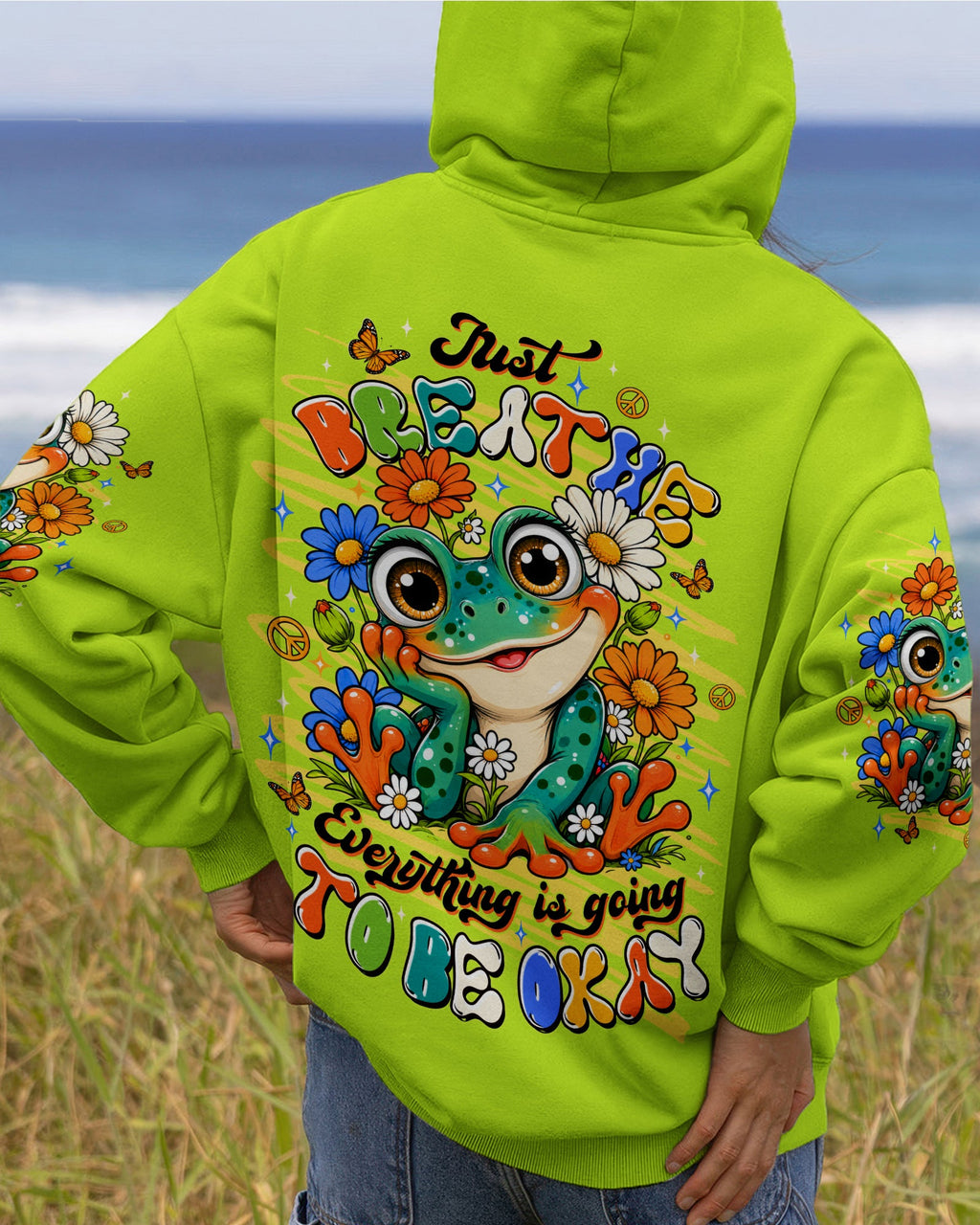JUST BREATHE FROG ALL OVER PRINT - TLTW1906264