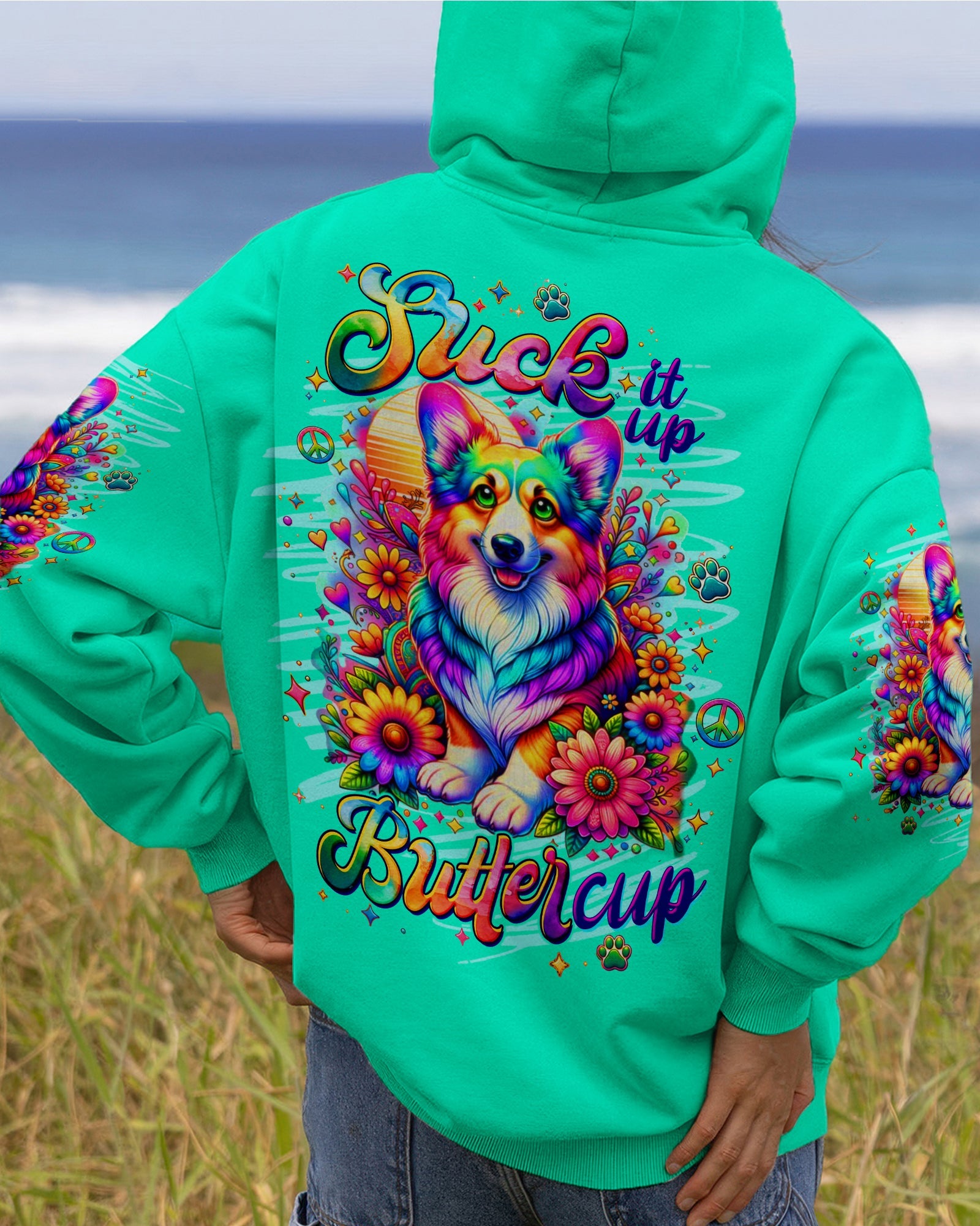 SUCK IT UP BUTTERCUP CORGI DOG ALL OVER PRINT - TLTW0906262