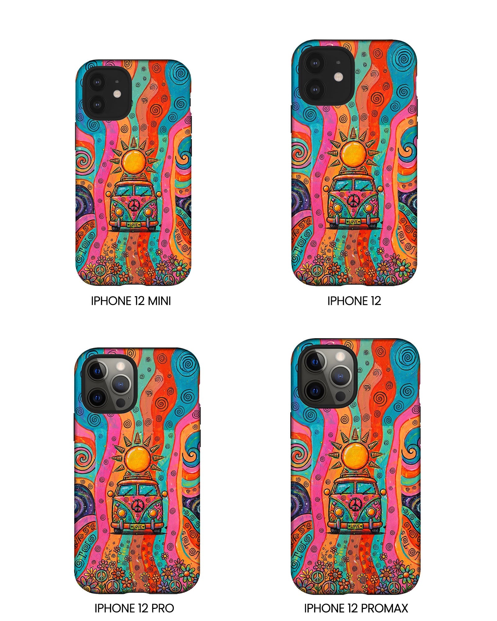 HIPPIE BUS SUN RETRO PHONE CASE  - TLTW2804262