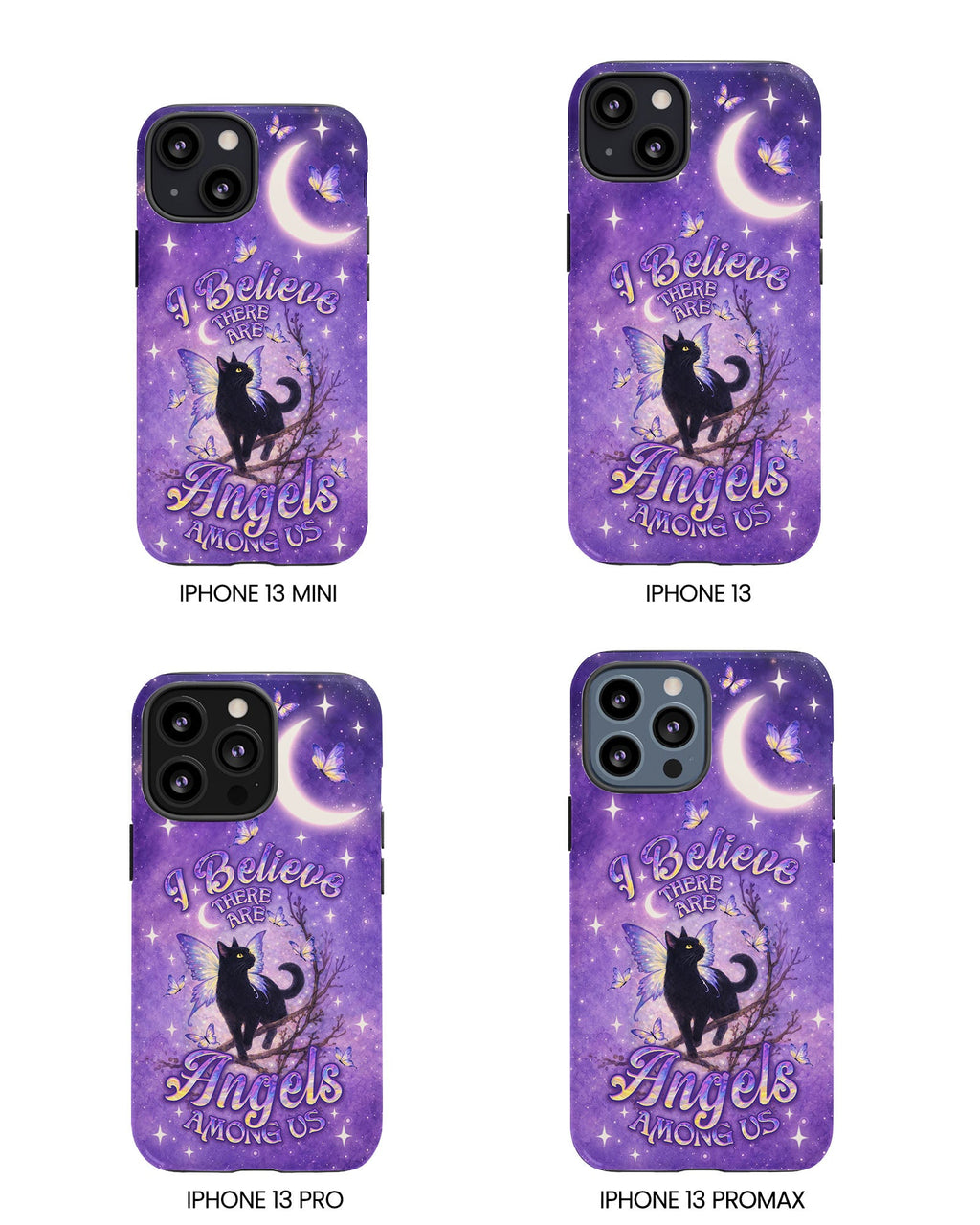I BELIEVE THERE ARE ANGELS AMONG US BLACK CAT PHONE CASE  - TLNO2605262