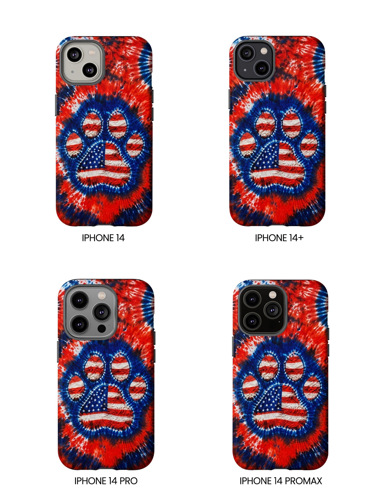 PAW PRINT RED WHITE & BLUE PHONE CASE  - TLHN0405264