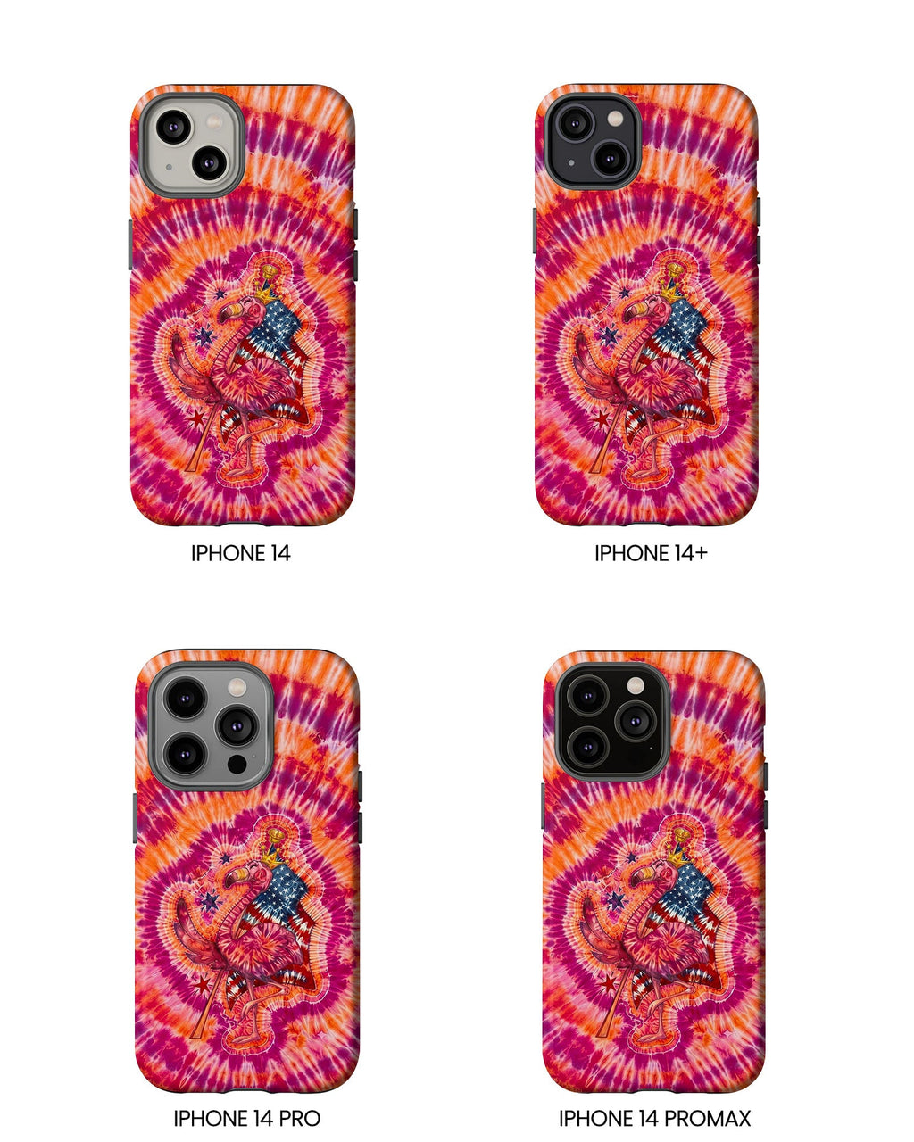 RED WHITE & BLUE FLAMINGO SWIRL PHONE CASE  - TLNO0405262