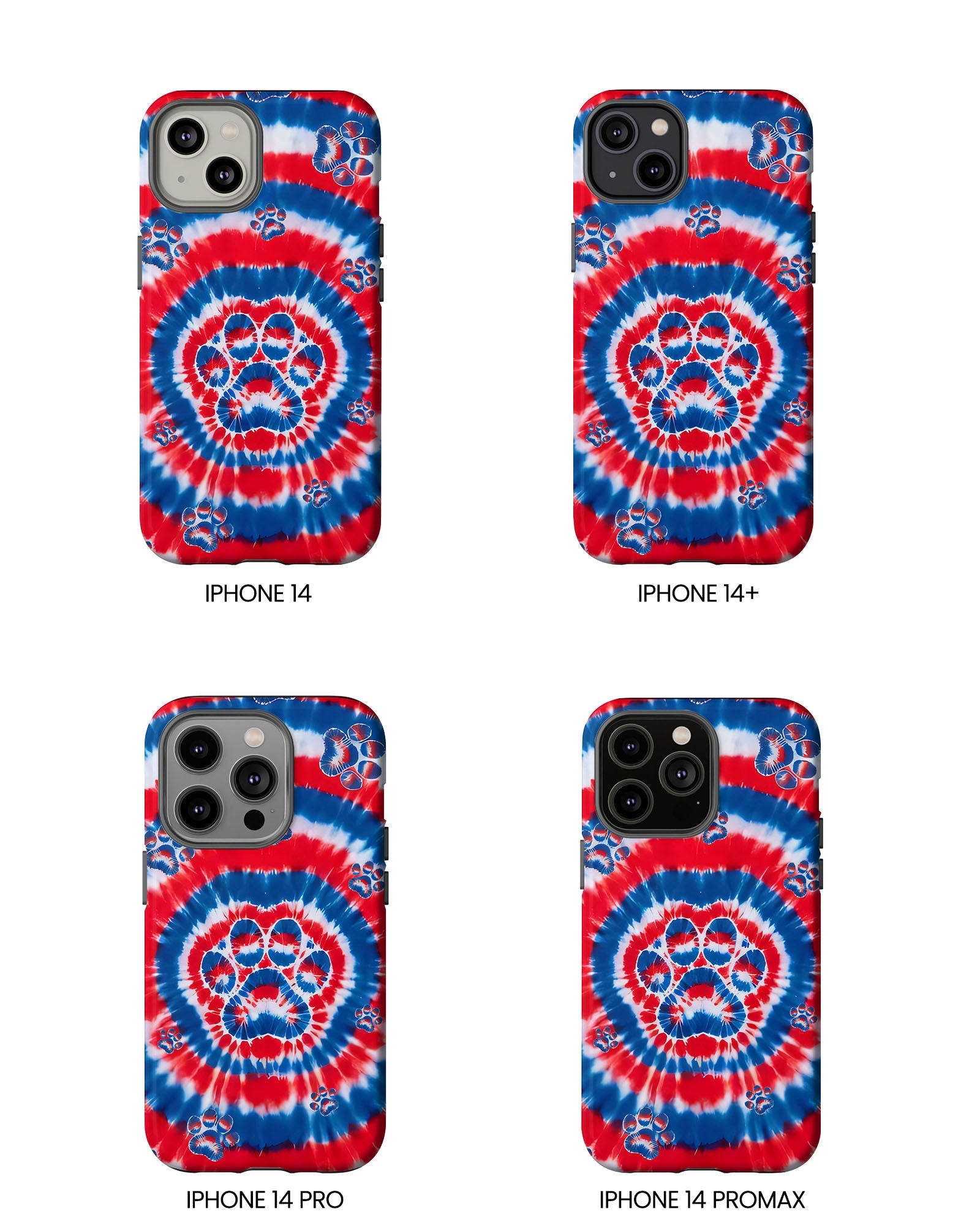 RED WHITE AND BLUE PAW PHONE CASE - TYQY2004253