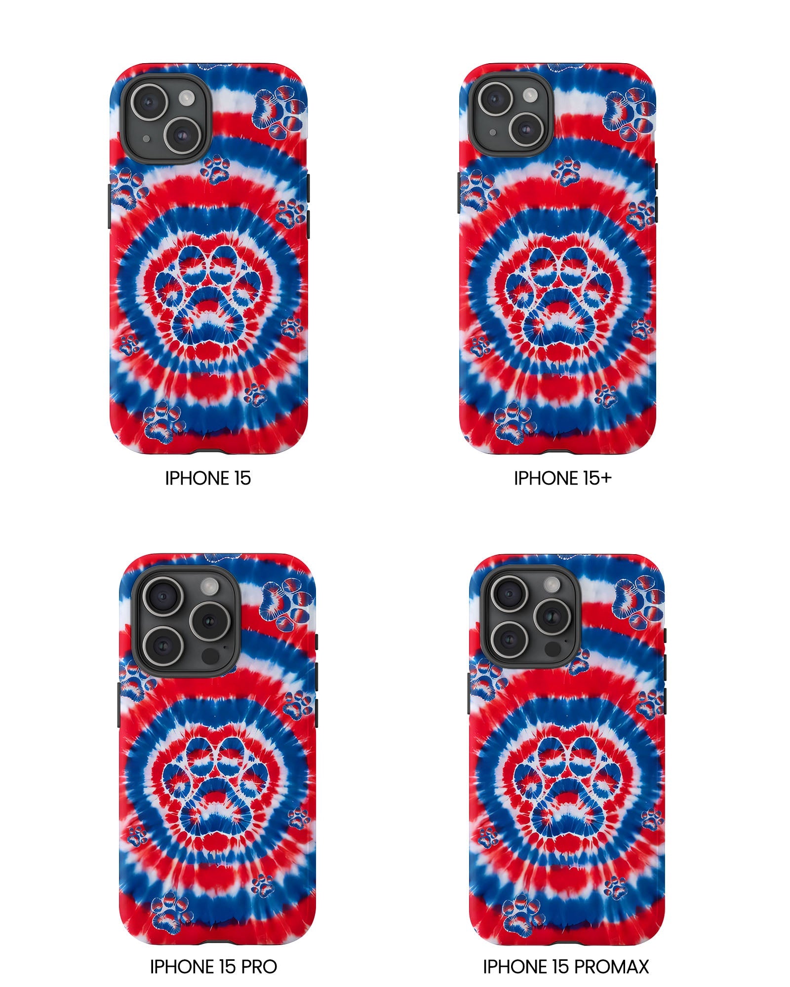 RED WHITE AND BLUE PAW PHONE CASE - TYQY2004253