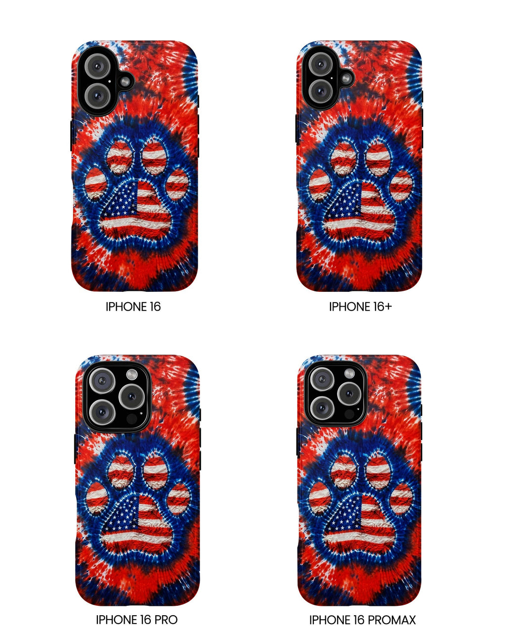 PAW PRINT RED WHITE & BLUE PHONE CASE  - TLHN0405264