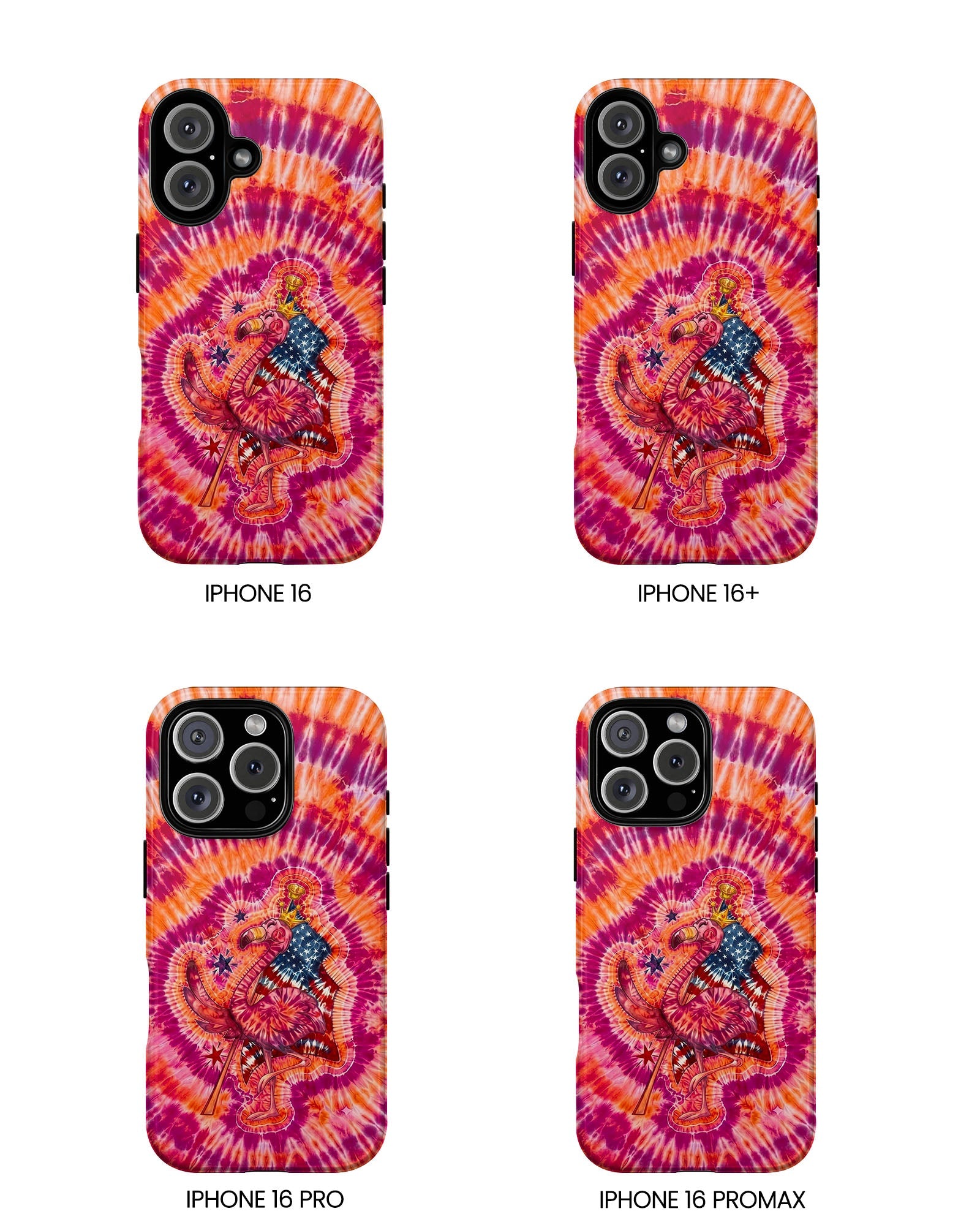 RED WHITE & BLUE FLAMINGO SWIRL PHONE CASE  - TLNO0405262