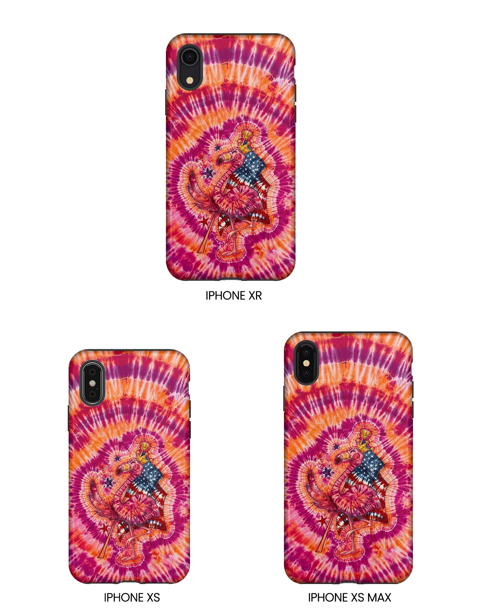 RED WHITE & BLUE FLAMINGO SWIRL PHONE CASE  - TLNO0405262
