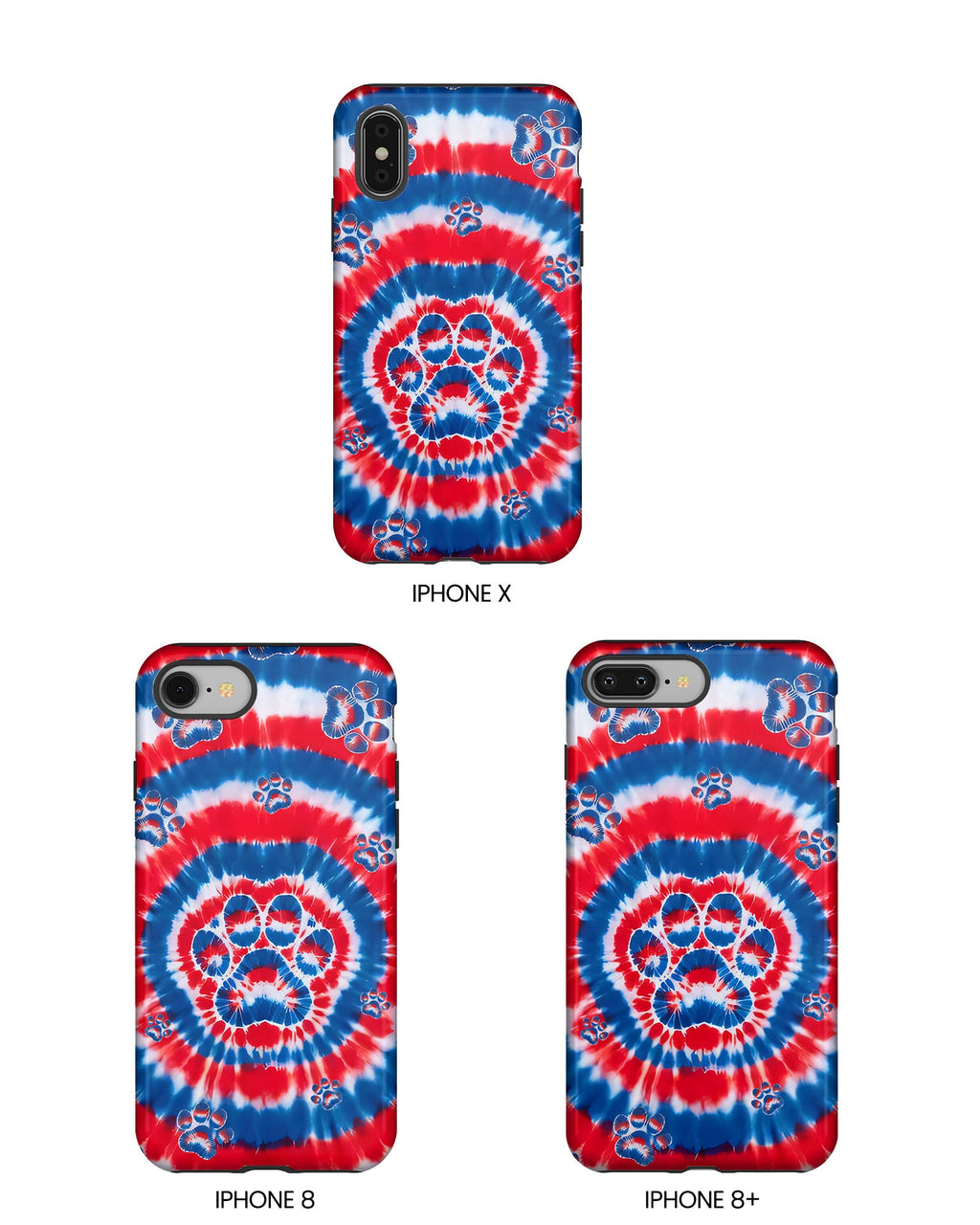 RED WHITE AND BLUE PAW PHONE CASE - TYQY2004253