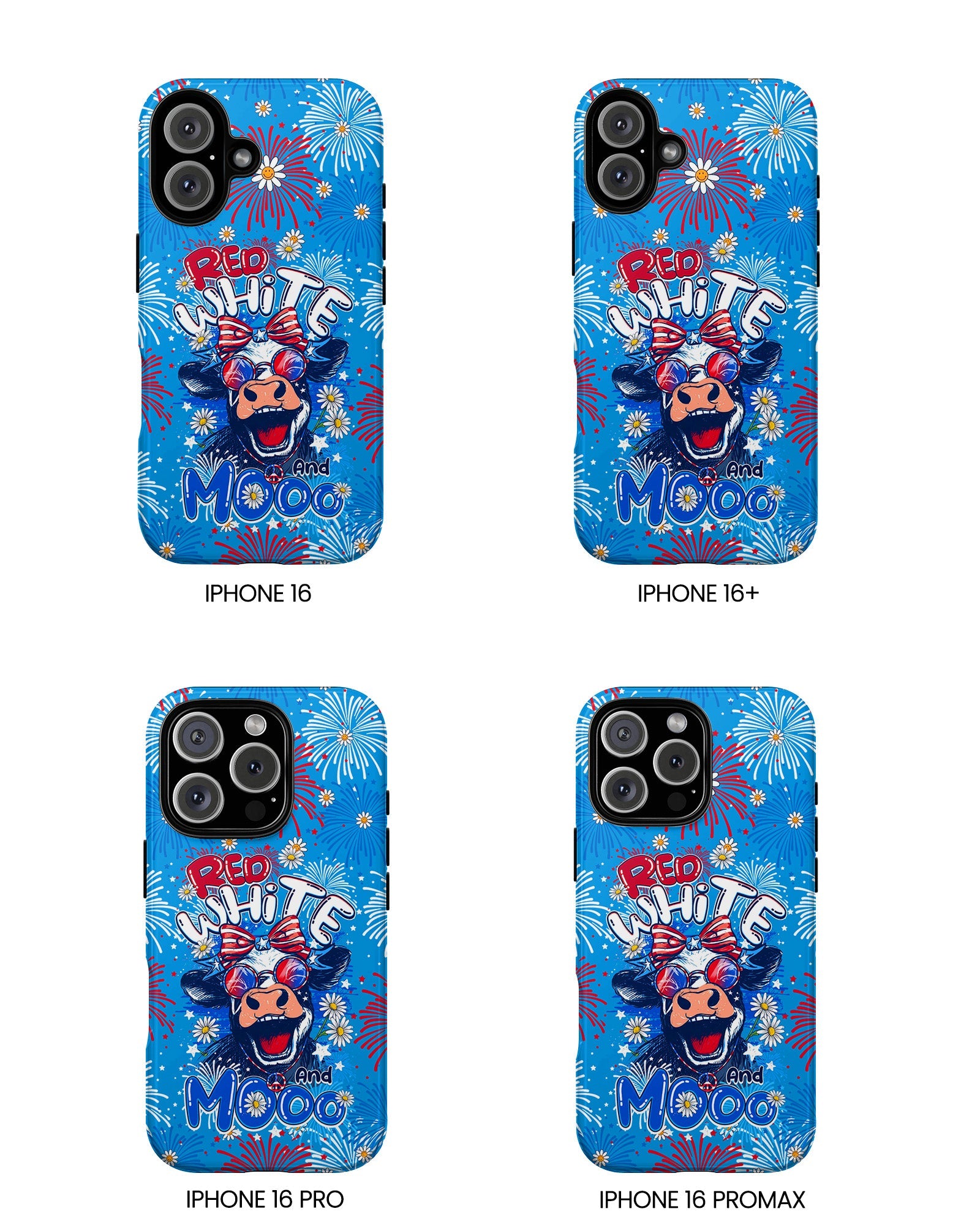 RED WHITE AND MOOO COW PHONE CASE - TY1306262
