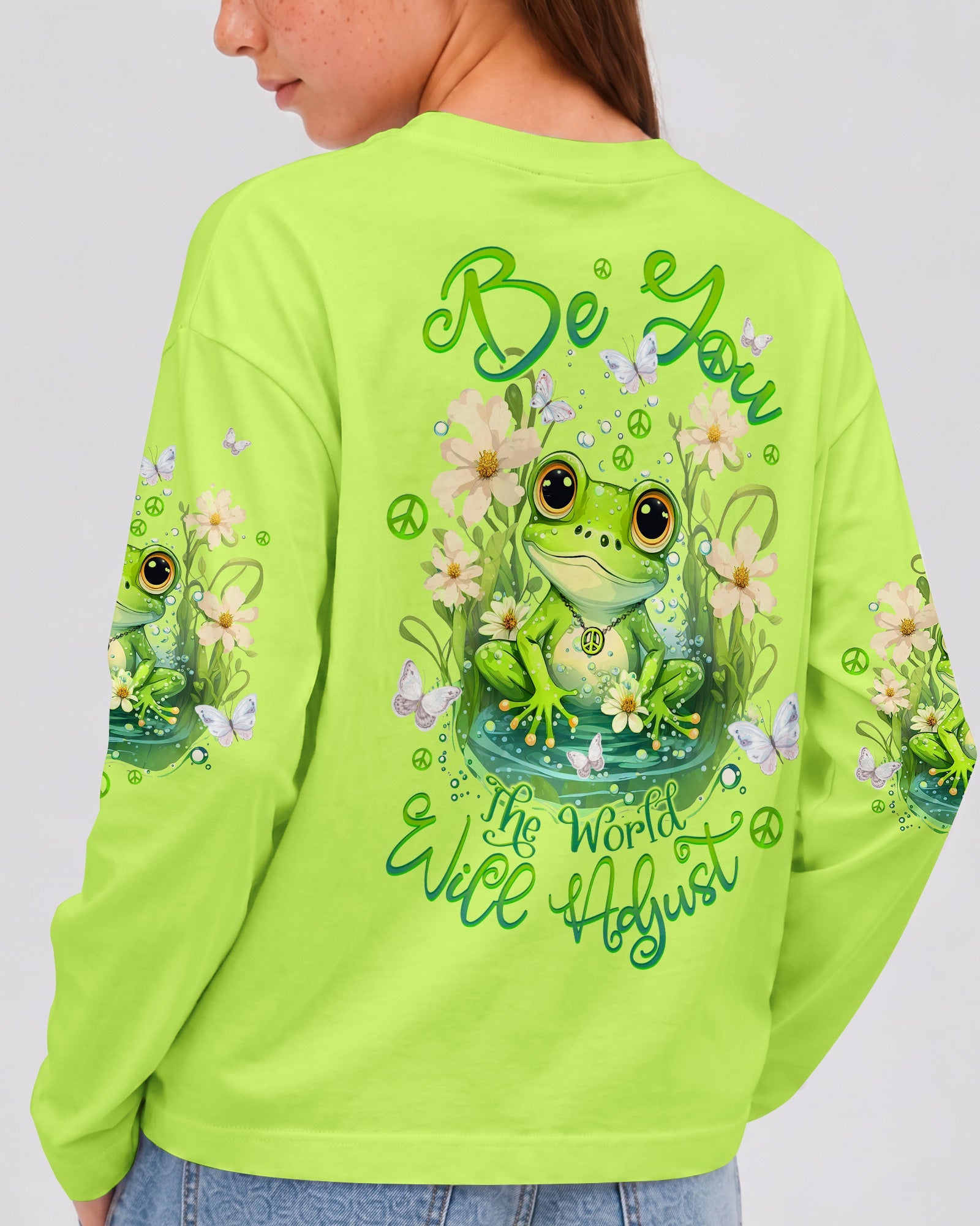 BE YOU THE WORLD WILL ADJUST FROG KIDS ALL OVER PRINT - TLTW1512234