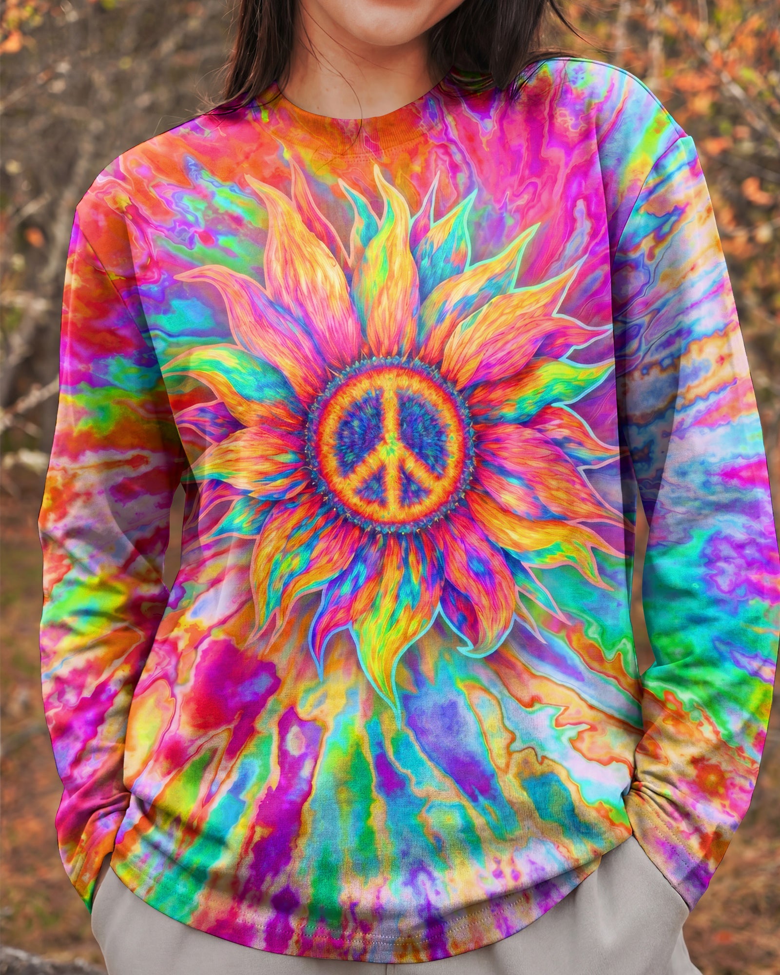 SUNFLOWER LIQUID ART  ALL OVER PRINT - TLTW0907261