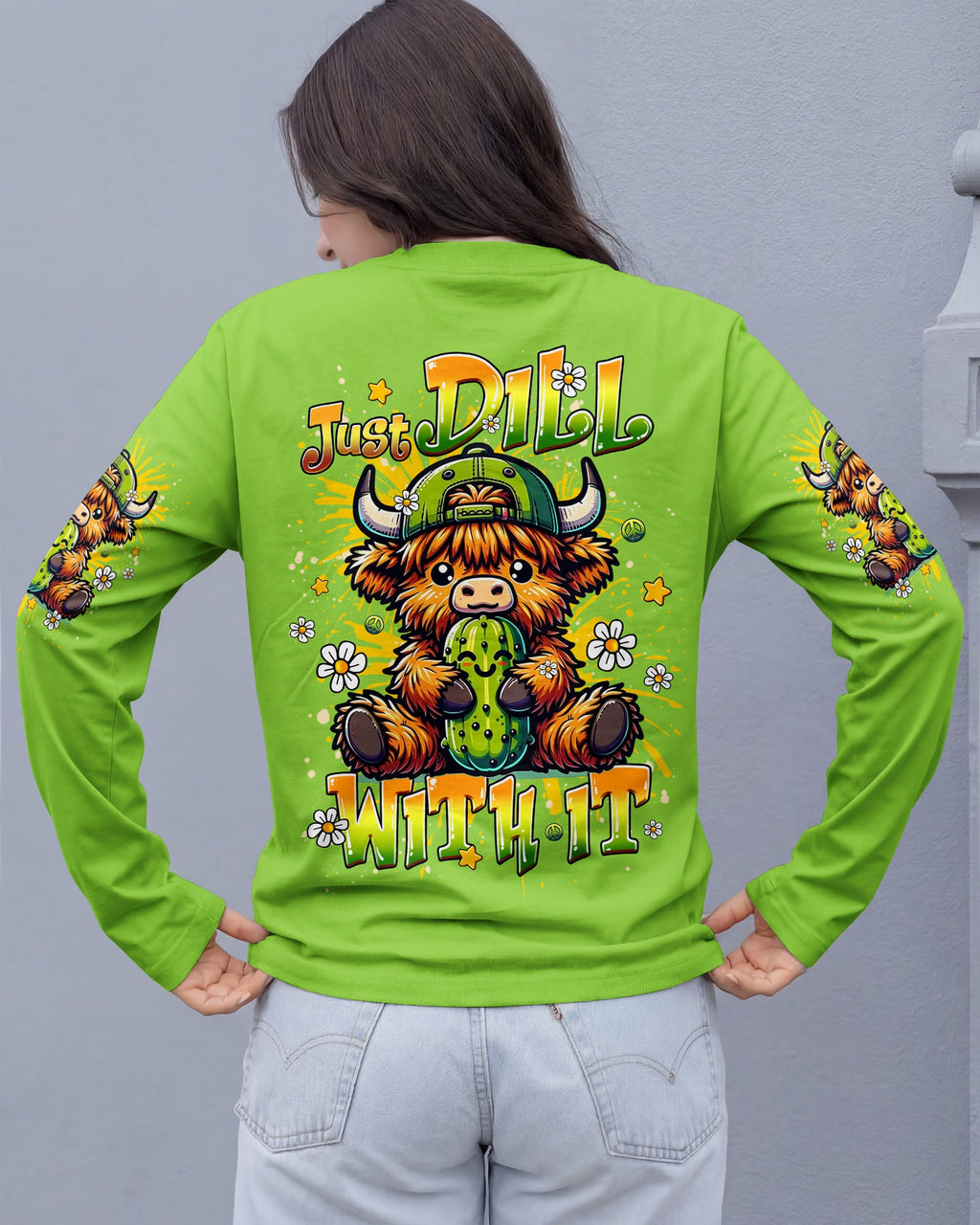 JUST DILL WITH IT COW ALL OVER PRINT - TLHG1106261