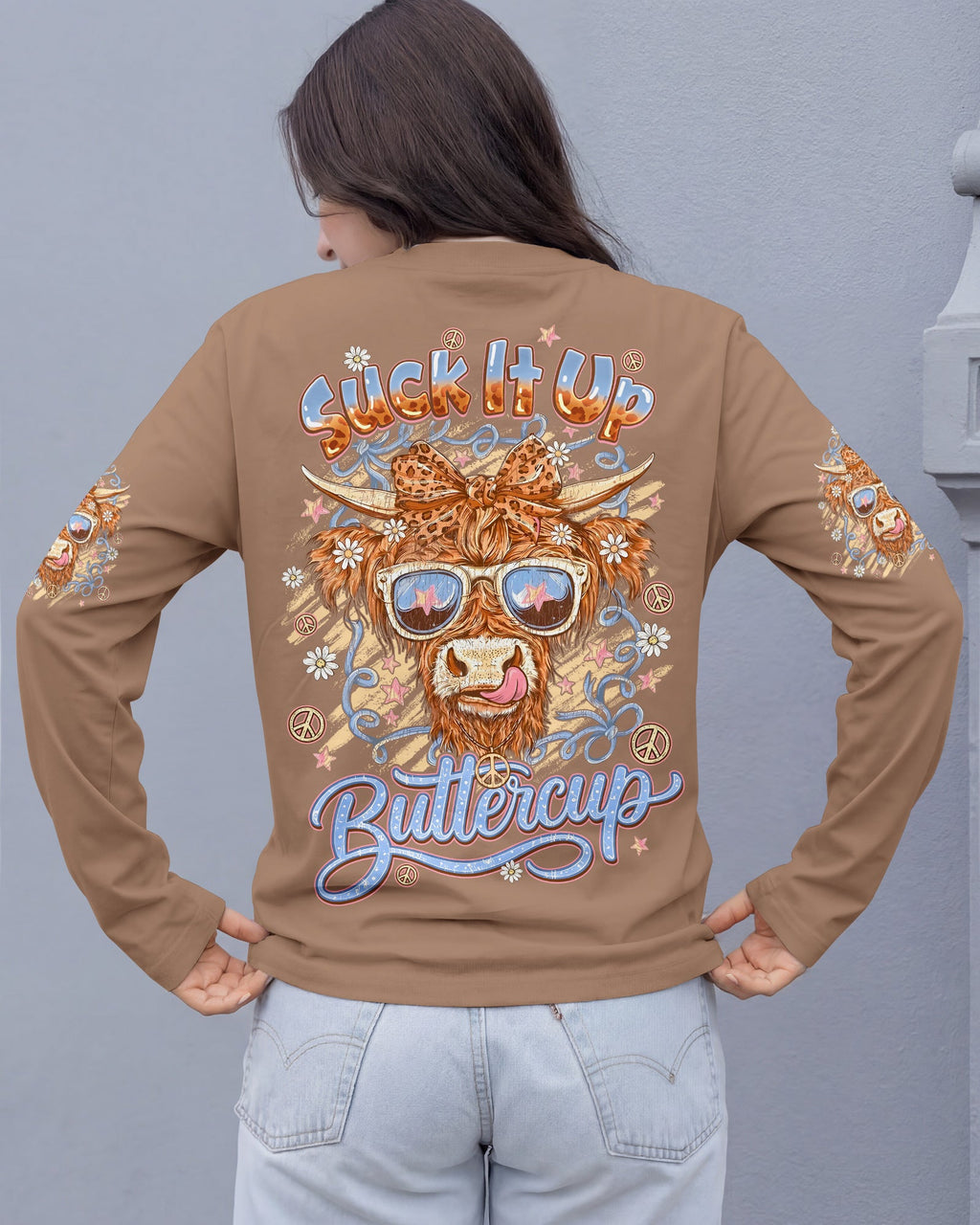 SUCK IT UP BUTTERCUP COW ALL OVER PRINT - TYQY2905261
