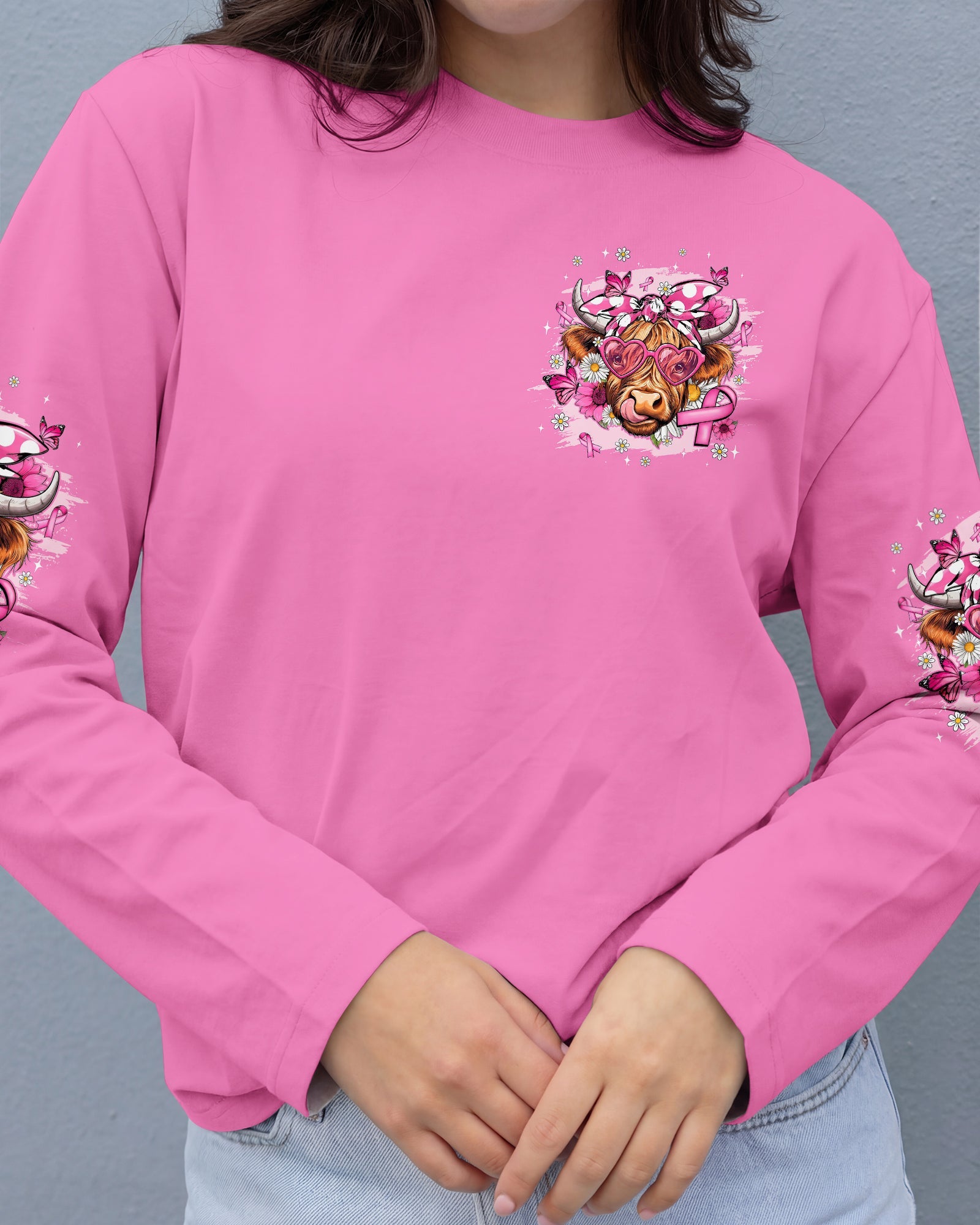 SAVE THE UDDERS HIGHLAND COW BREAST CANCER AWARENESS ALL OVER PRINT - TYQY1507262