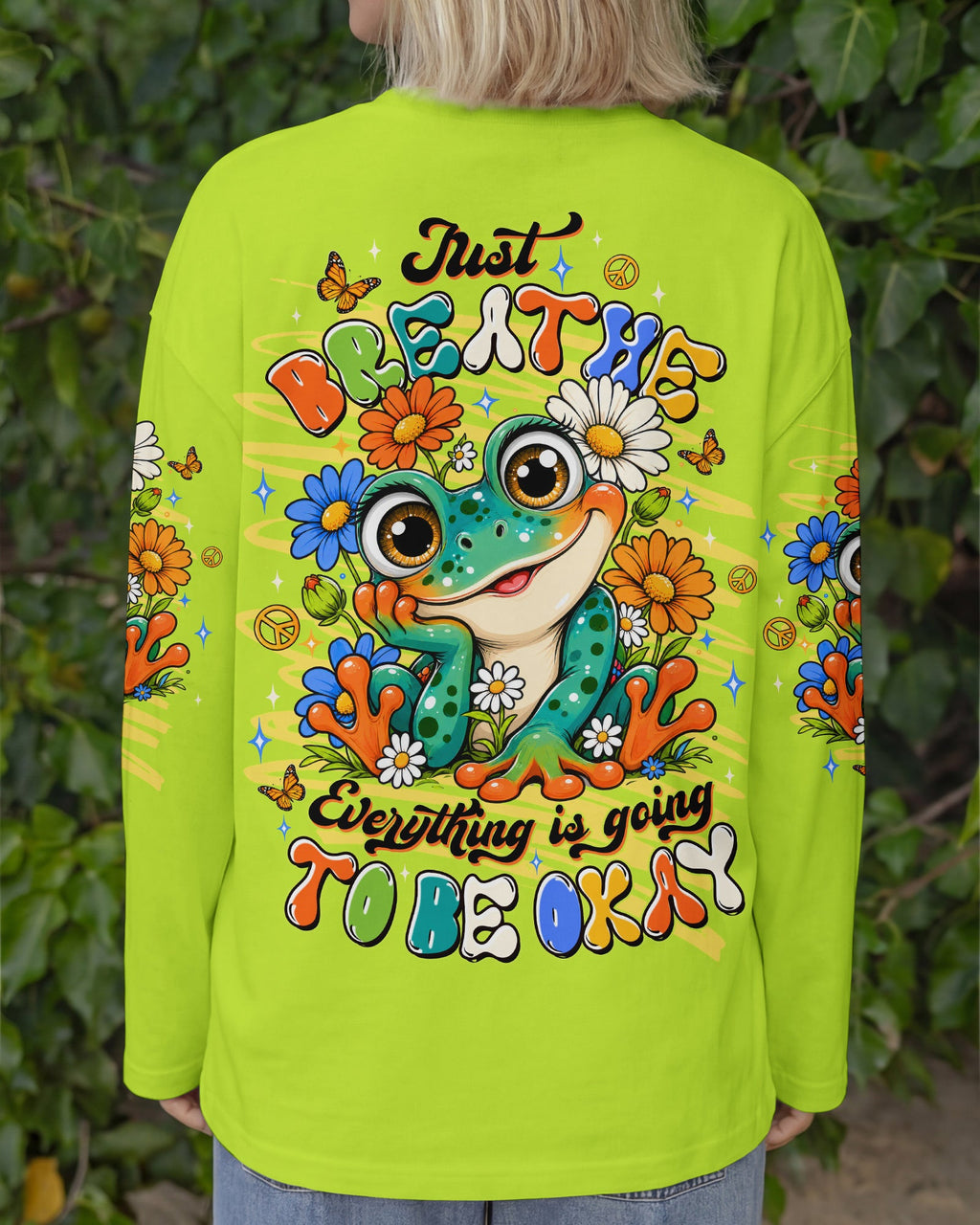JUST BREATHE FROG ALL OVER PRINT - TLTW1906264