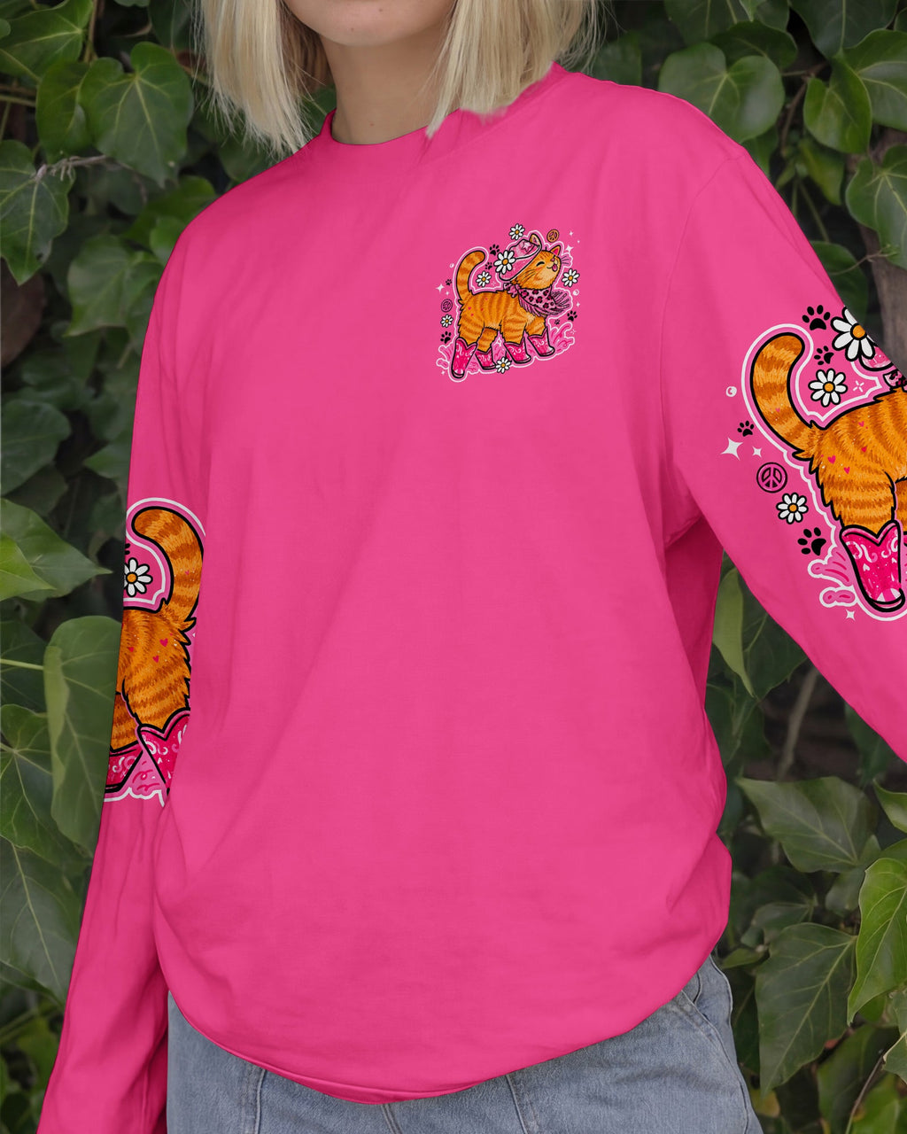 MEOWDY PAWTNER ORANGE TABBY CAT ALL OVER PRINT - TLNO0907262