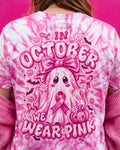IN OCTOBER WE WEAR PINK GHOST ALL OVER PRINT - RI1507261