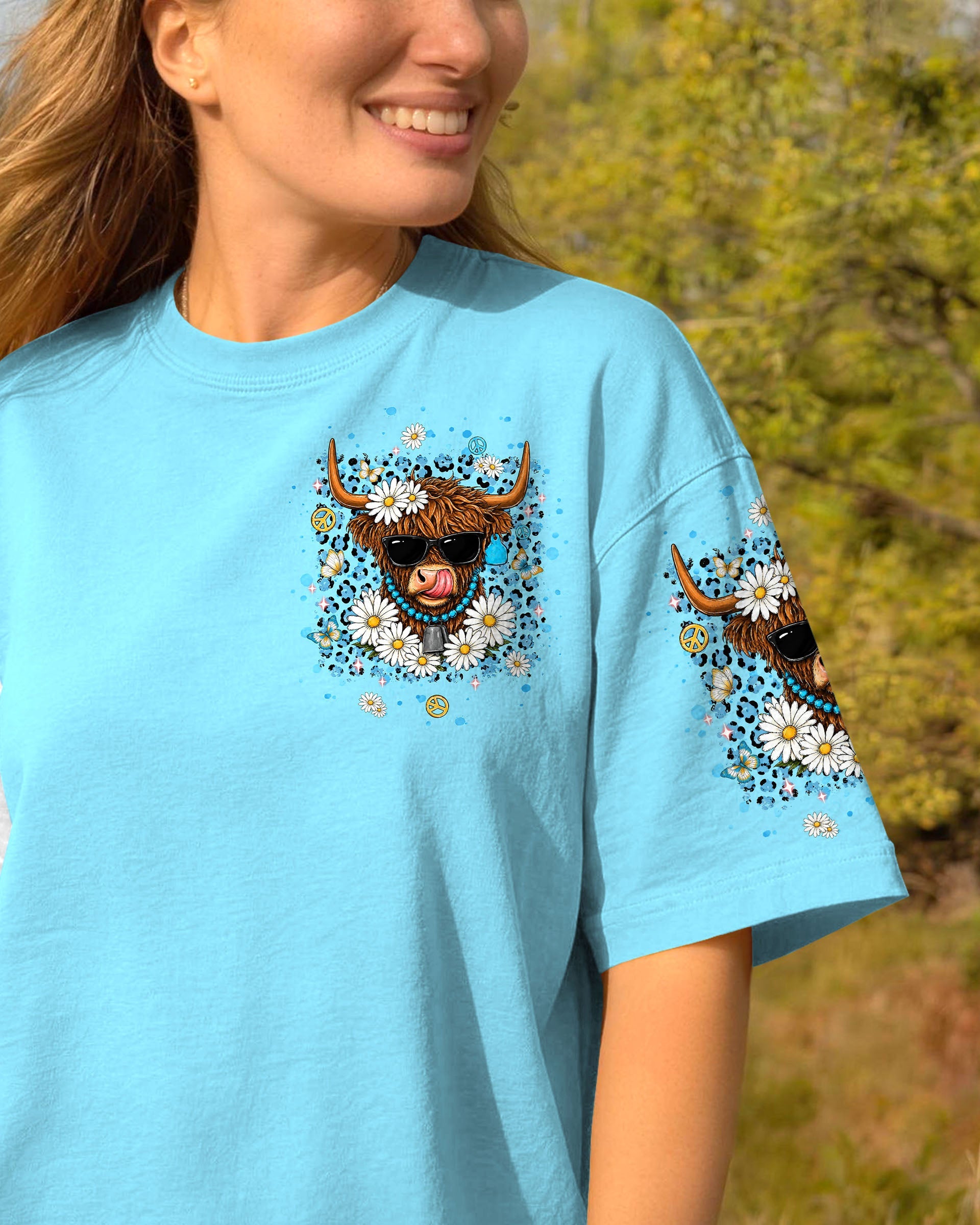 CRAZY HEIFER DOWN THE STREET COW ALL OVER PRINT  - TLNT2406262