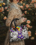 SCRATCHING CAT GALAXY LEATHER HANDBAG- KMTM1104261