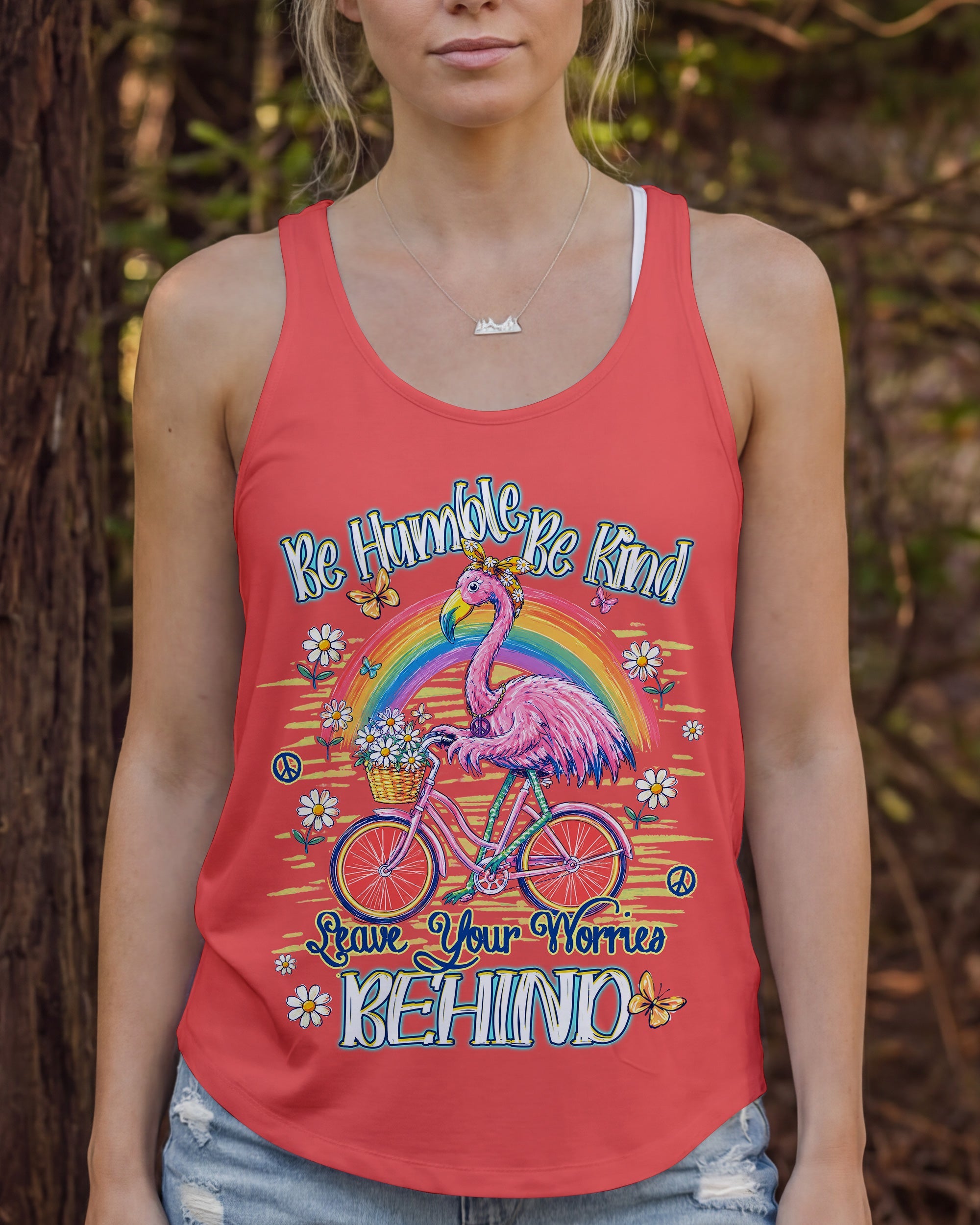 BE HUMBLE BE KIND FLAMINGO ALL OVER PRINT  - TLHG0107264