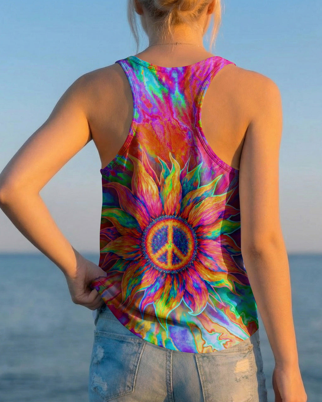 SUNFLOWER LIQUID ART  ALL OVER PRINT - TLTW0907261