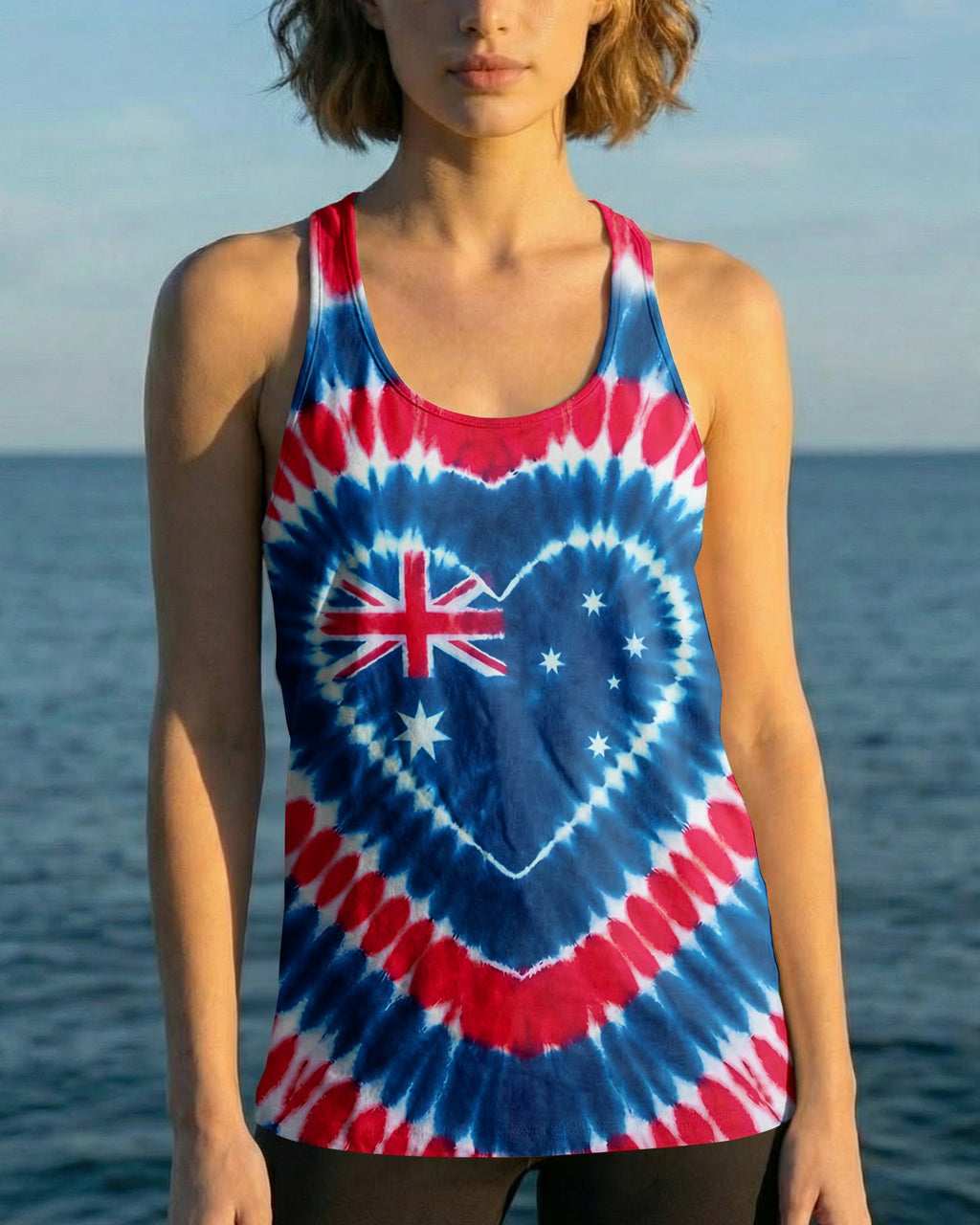 AUSTRALIA FLAG HEART ALL OVER PRINT - TYPQ1106263
