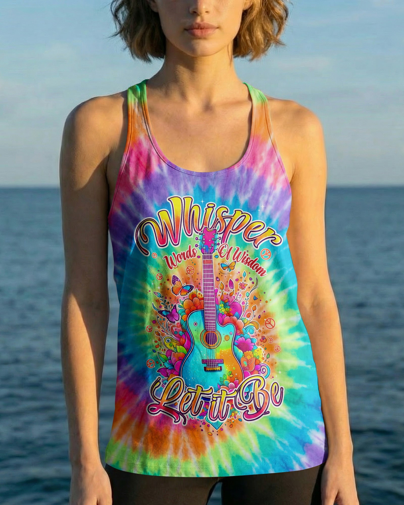 WHISPER WORDS OF WISDOM LET IT BE GUITAR COLORFUL ALL OVER PRINT - TYPQ1704262