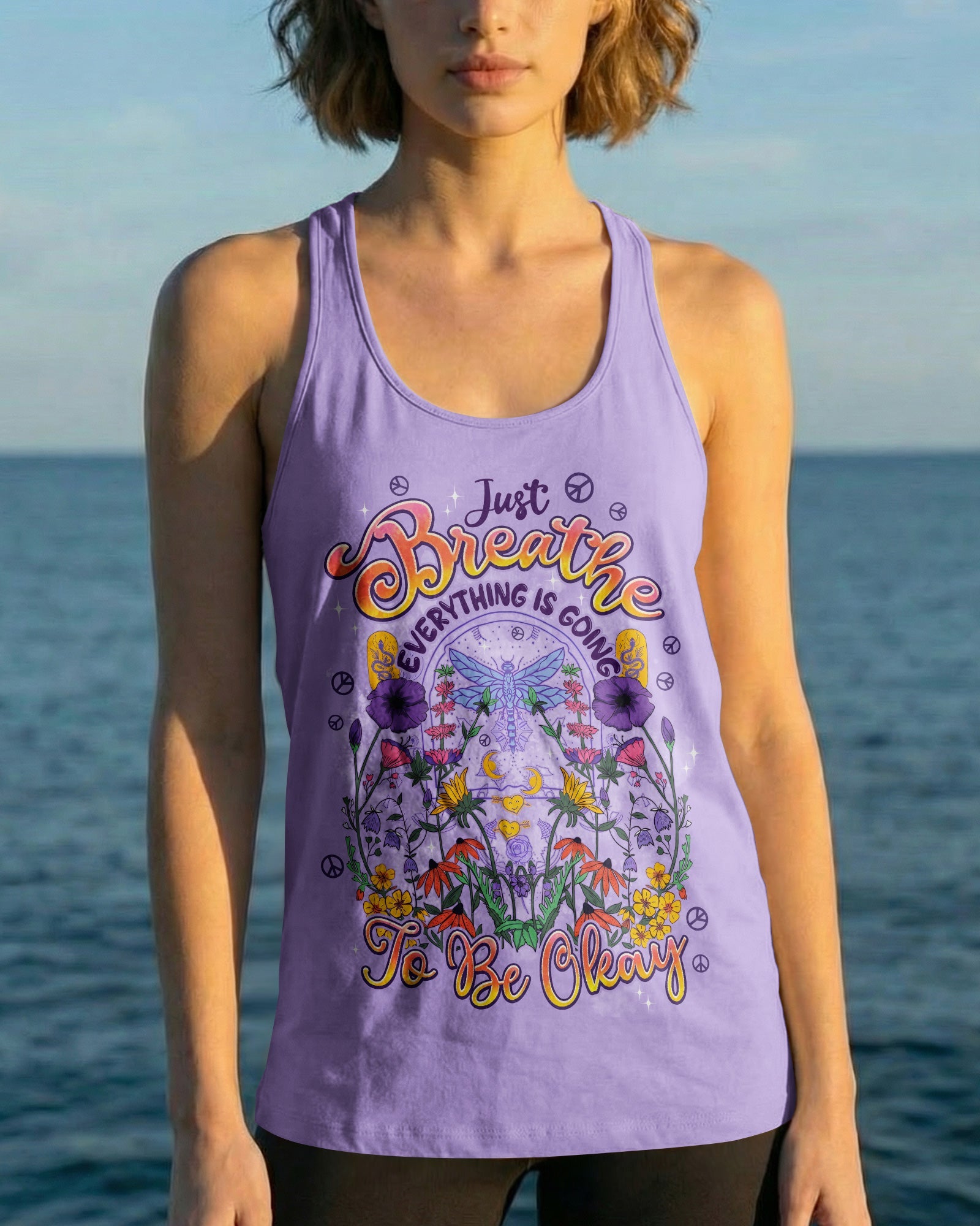 JUST BREATHE EVERYTHING IS GOING TO BE OKAY ALL OVER PRINT - TYPQ2204261
