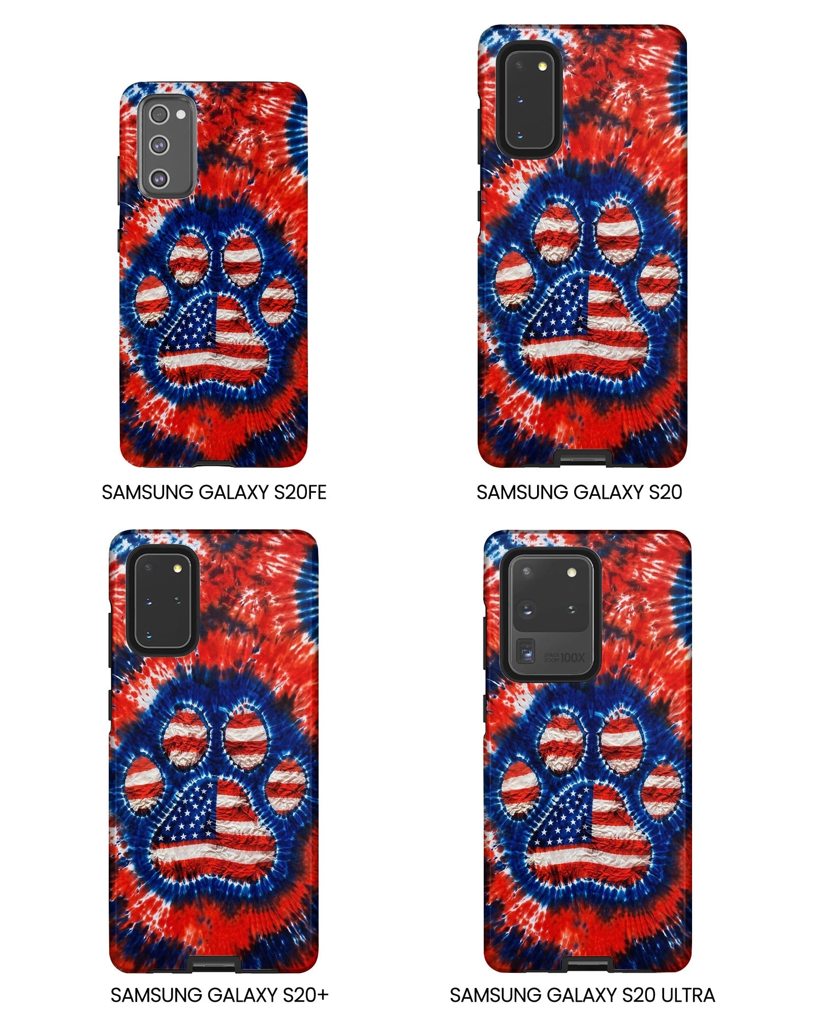 PAW PRINT RED WHITE & BLUE PHONE CASE  - TLHN0405264