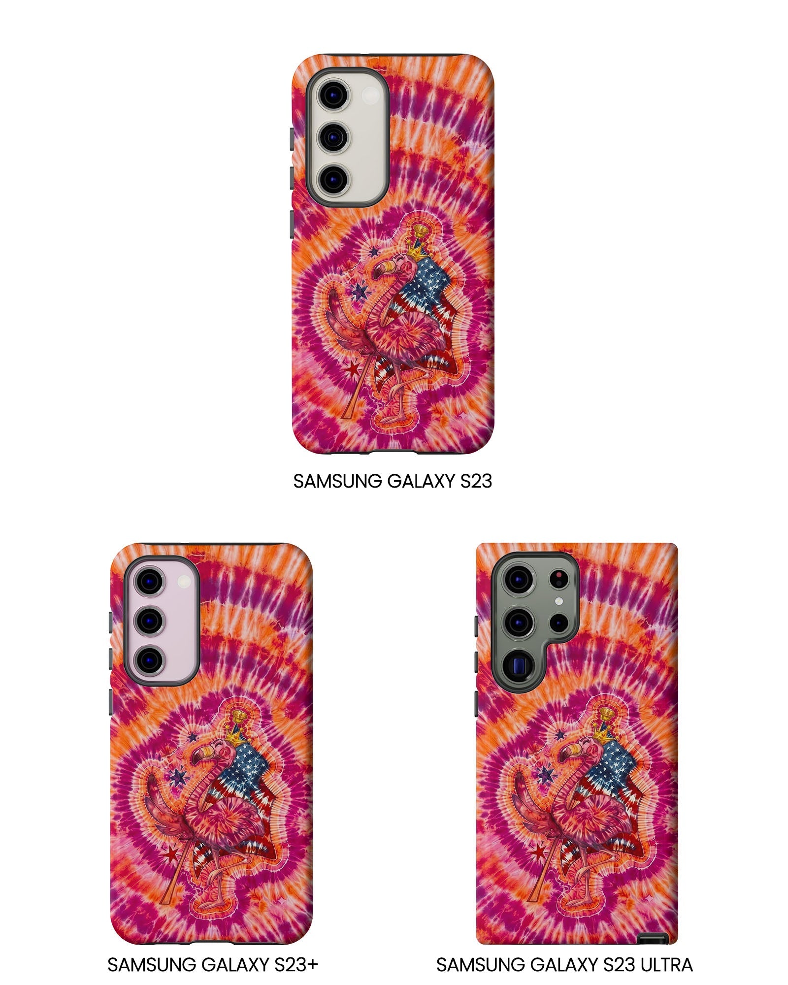 RED WHITE & BLUE FLAMINGO SWIRL PHONE CASE  - TLNO0405262