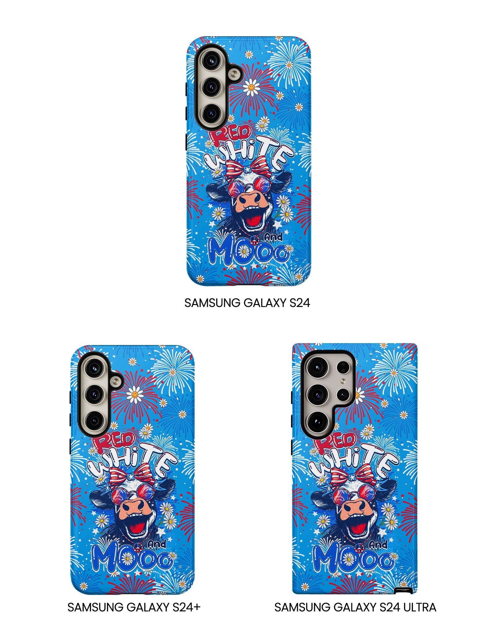 RED WHITE AND MOOO COW PHONE CASE - TY1306262