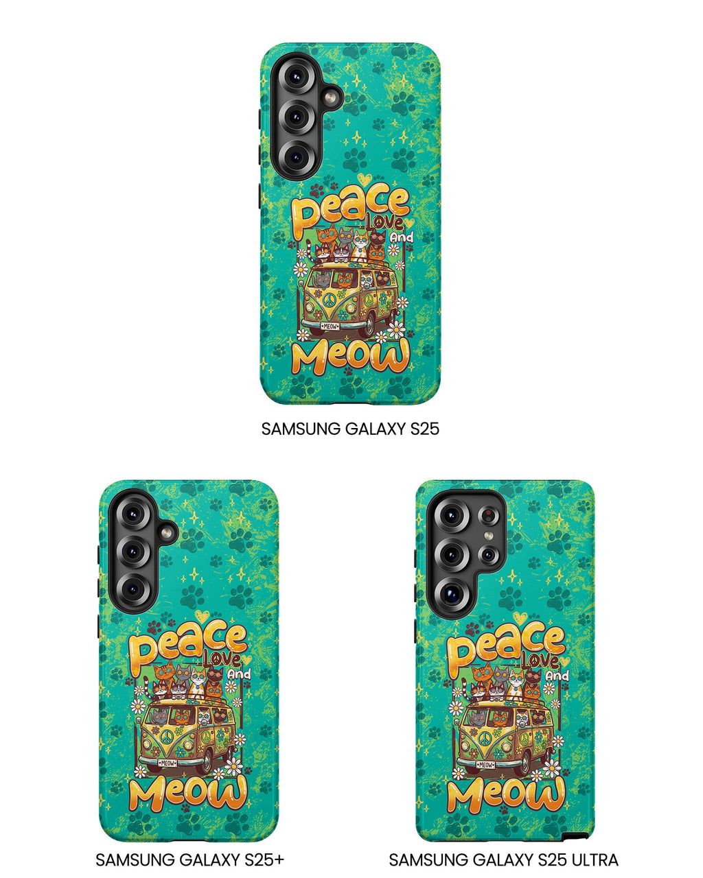 PEACE LOVE AND MEOW CATS PHONE CASE - TY0707263