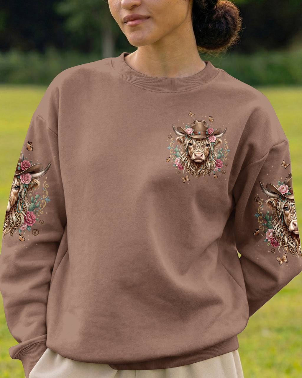 LITTLE COUNTRY LOTTA ATTITUDE COW ALL OVER PRINT  - TLTW1006264