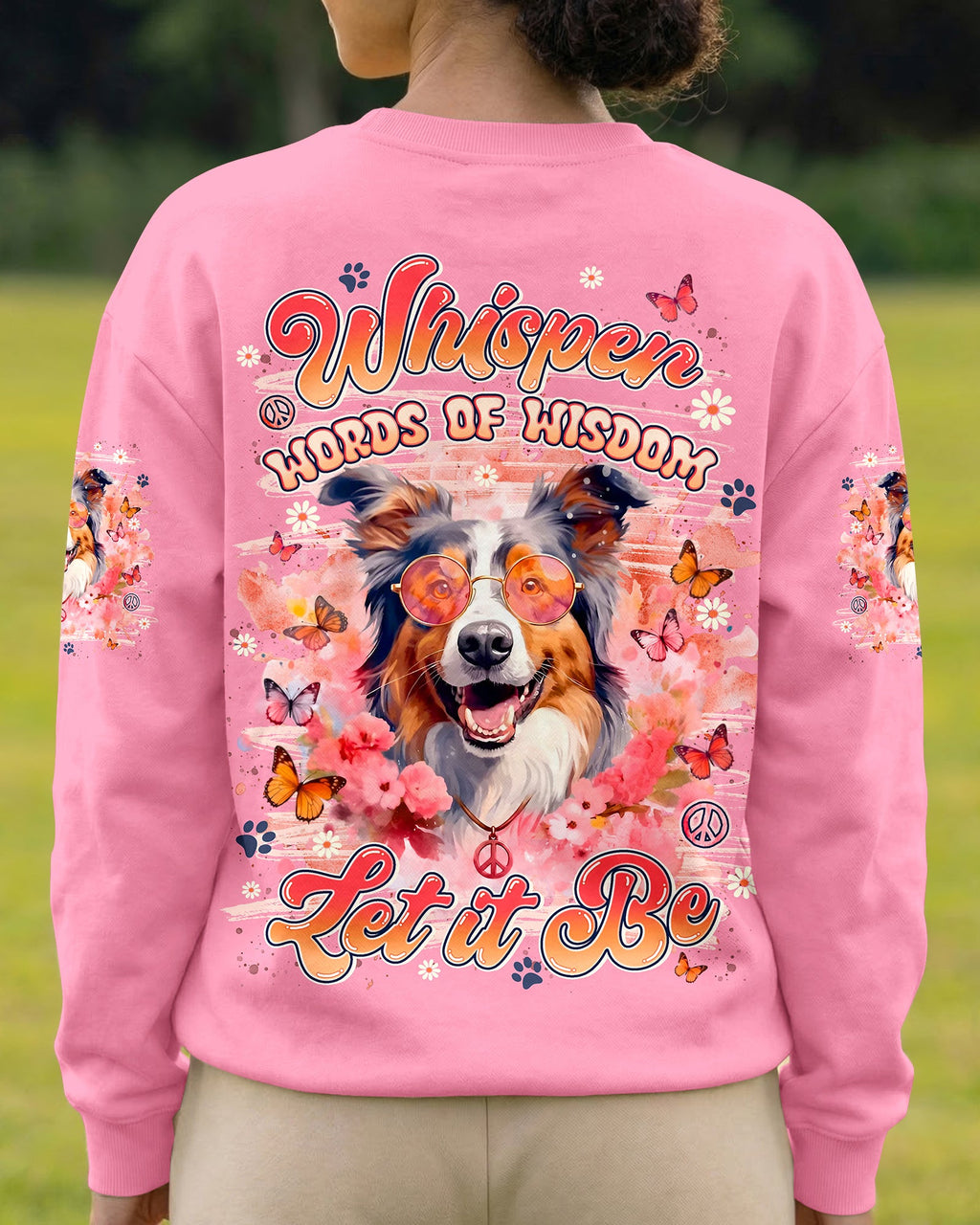 WHISPER WORDS OF WISDOM LET IT BE AUSTRALIAN SHEPHER DOG ALL OVER PRINT - TYLN2905262