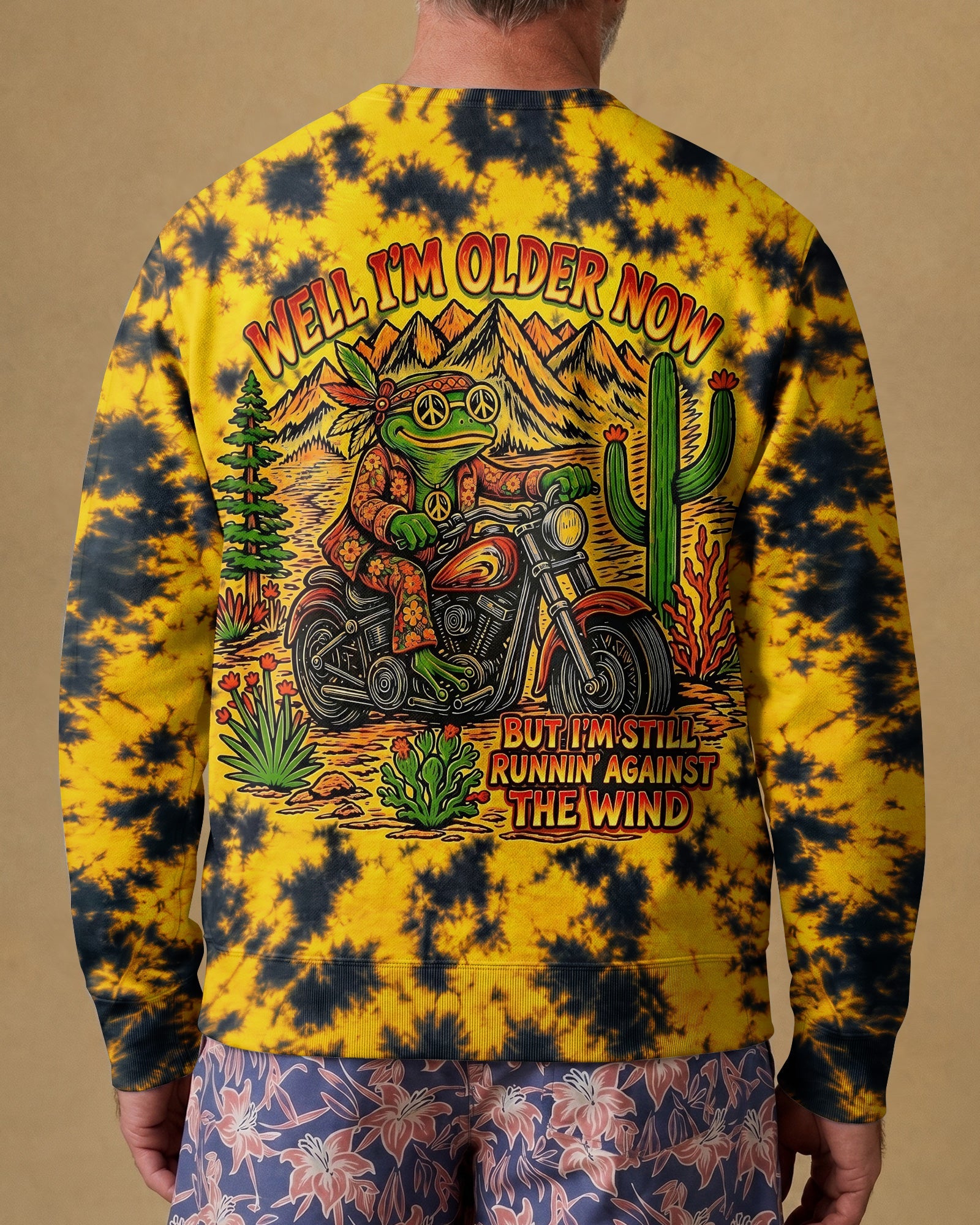 WELL I'M OLDER NOW HIPPIE FROG ALL OVER PRINT - RI2606261