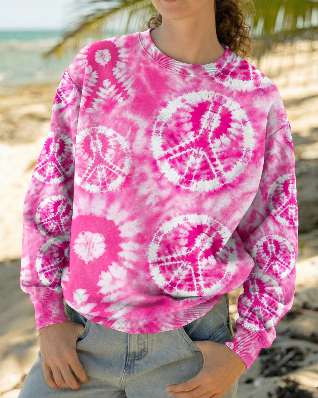 PINK PEACE SWIRL ALL OVER PRINT - RI1006261