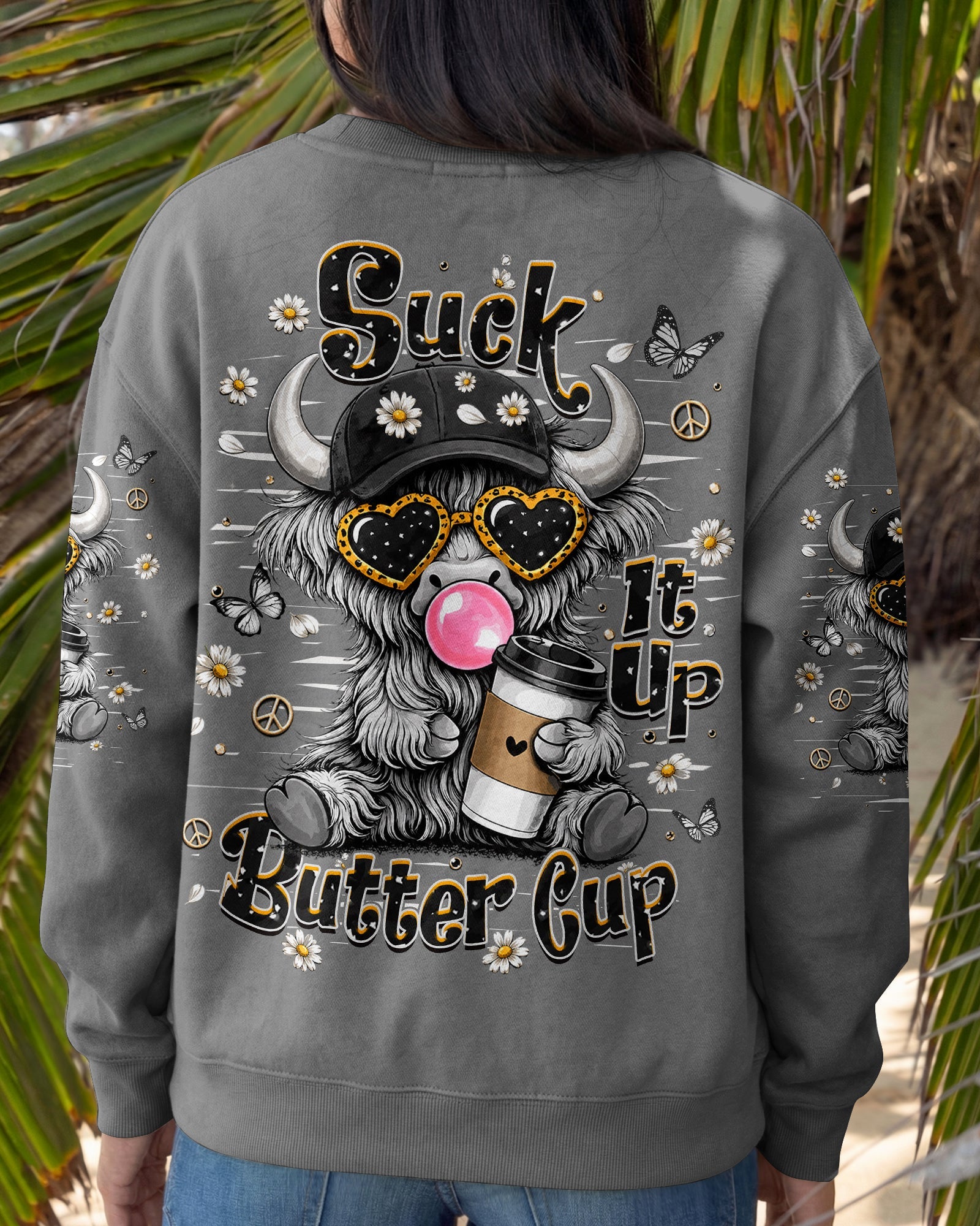 SUCK IT UP BUTTERCUP COW ALL OVER PRINT  - TLHN2505263
