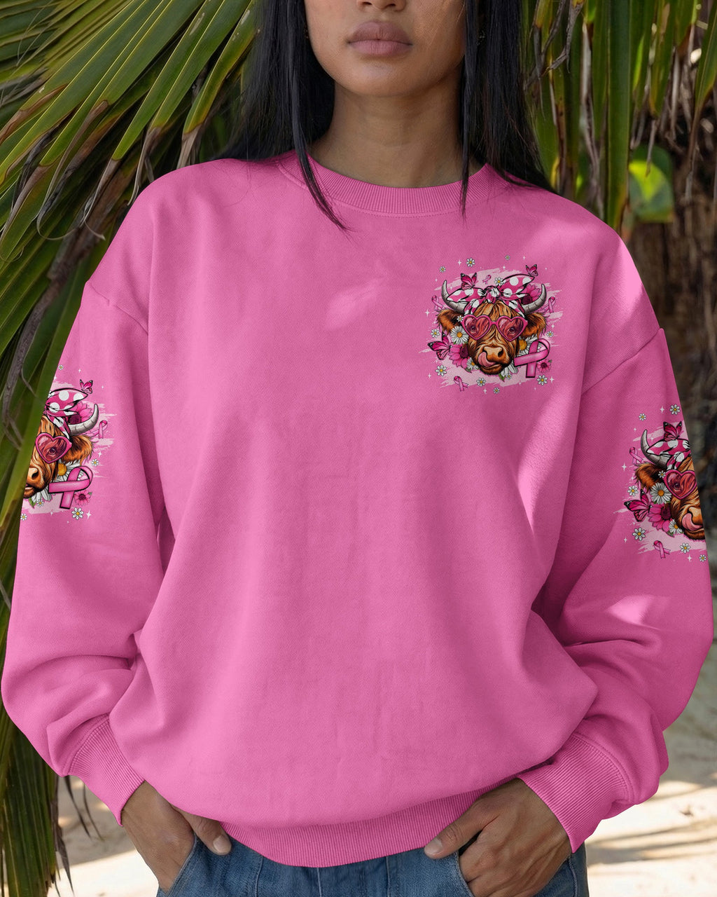 IN OCTOBER WE WEAR PINK COW BREAST CANCER AWARENESS ALL OVER PRINT - TYQY2906261