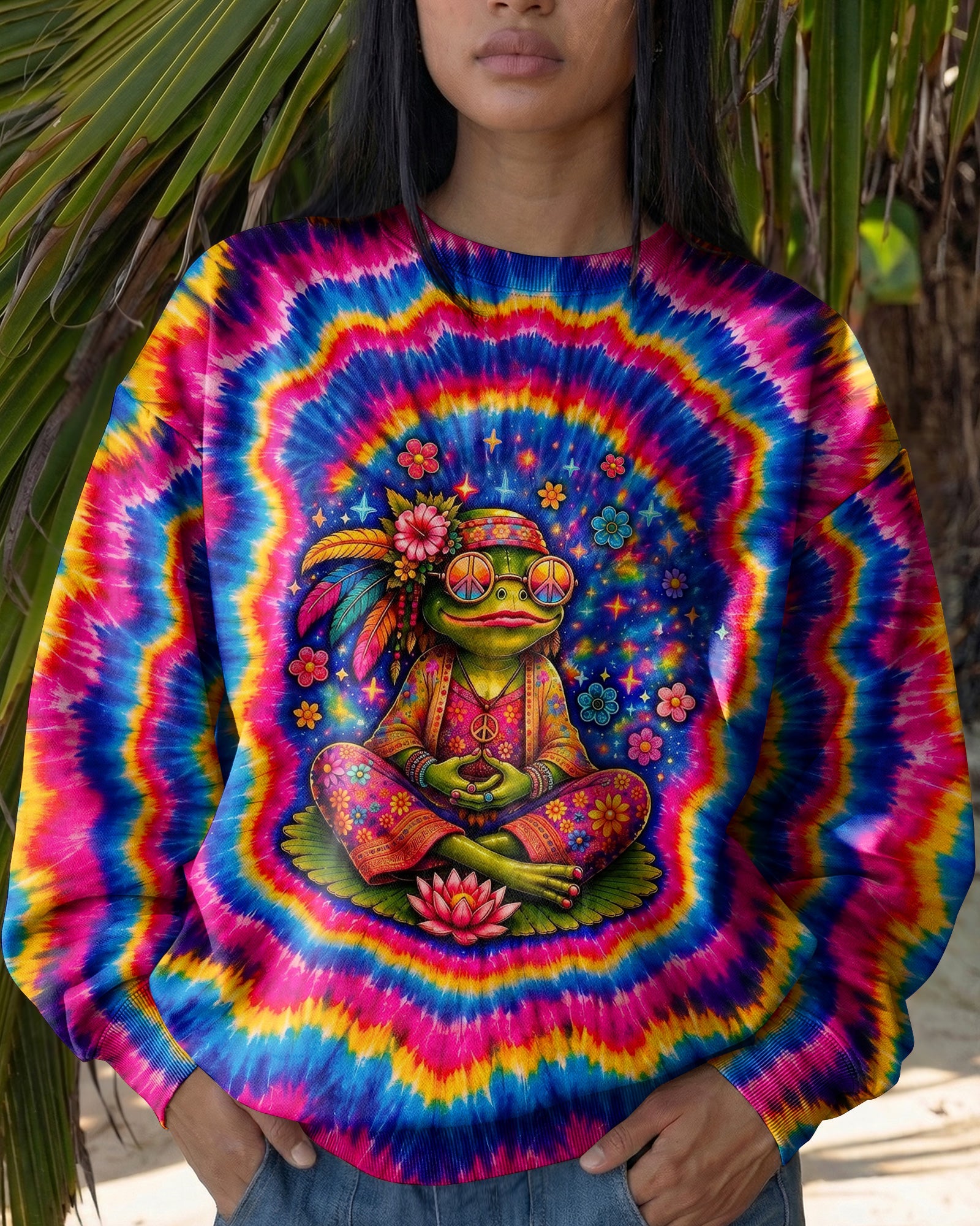 JUST BREATHE FROG SWIRL ALL OVER PRINT - KMTM2105261