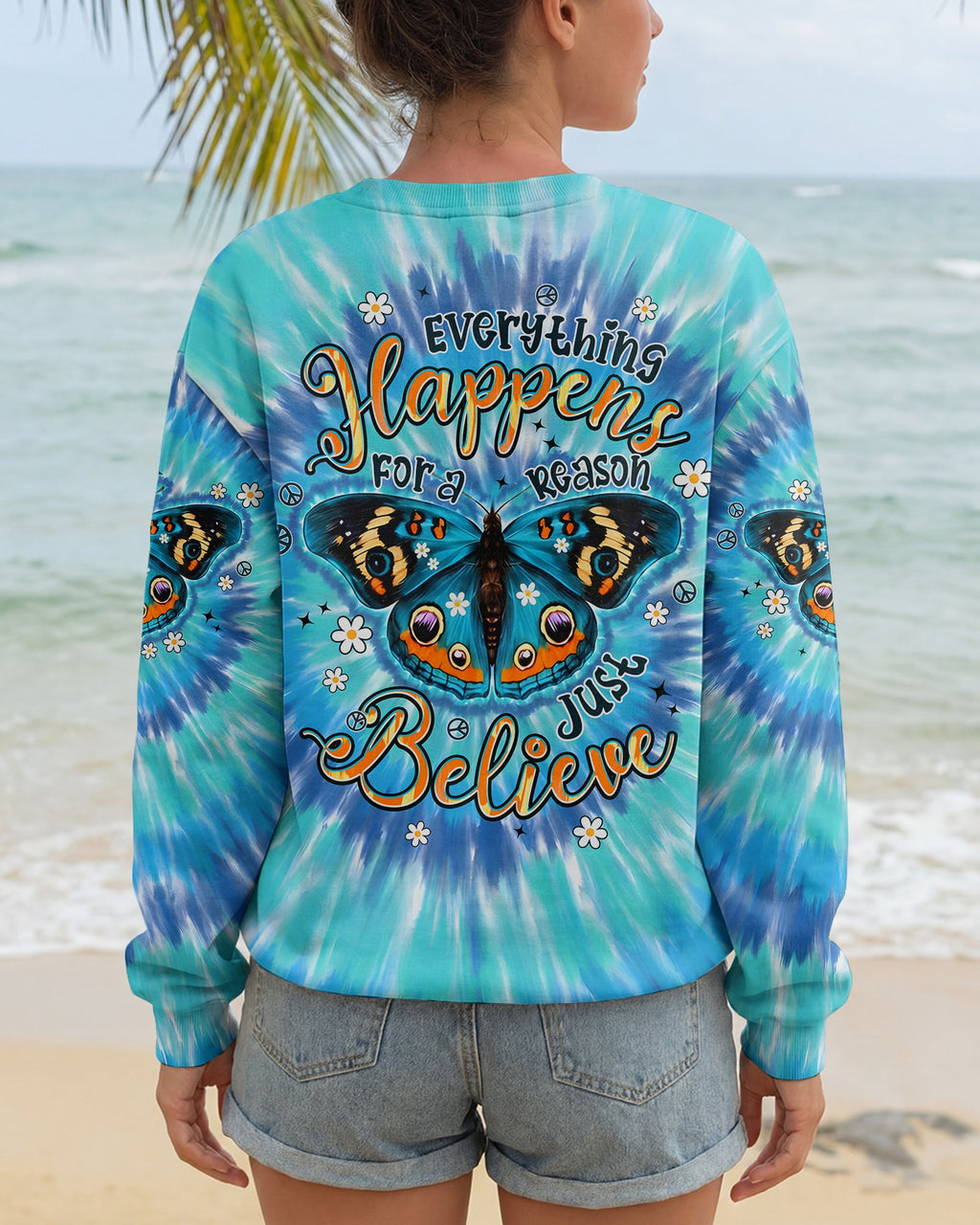 JUST BELIEVE BUTTERFLY ALL OVER PRINT - TYPQ0705261