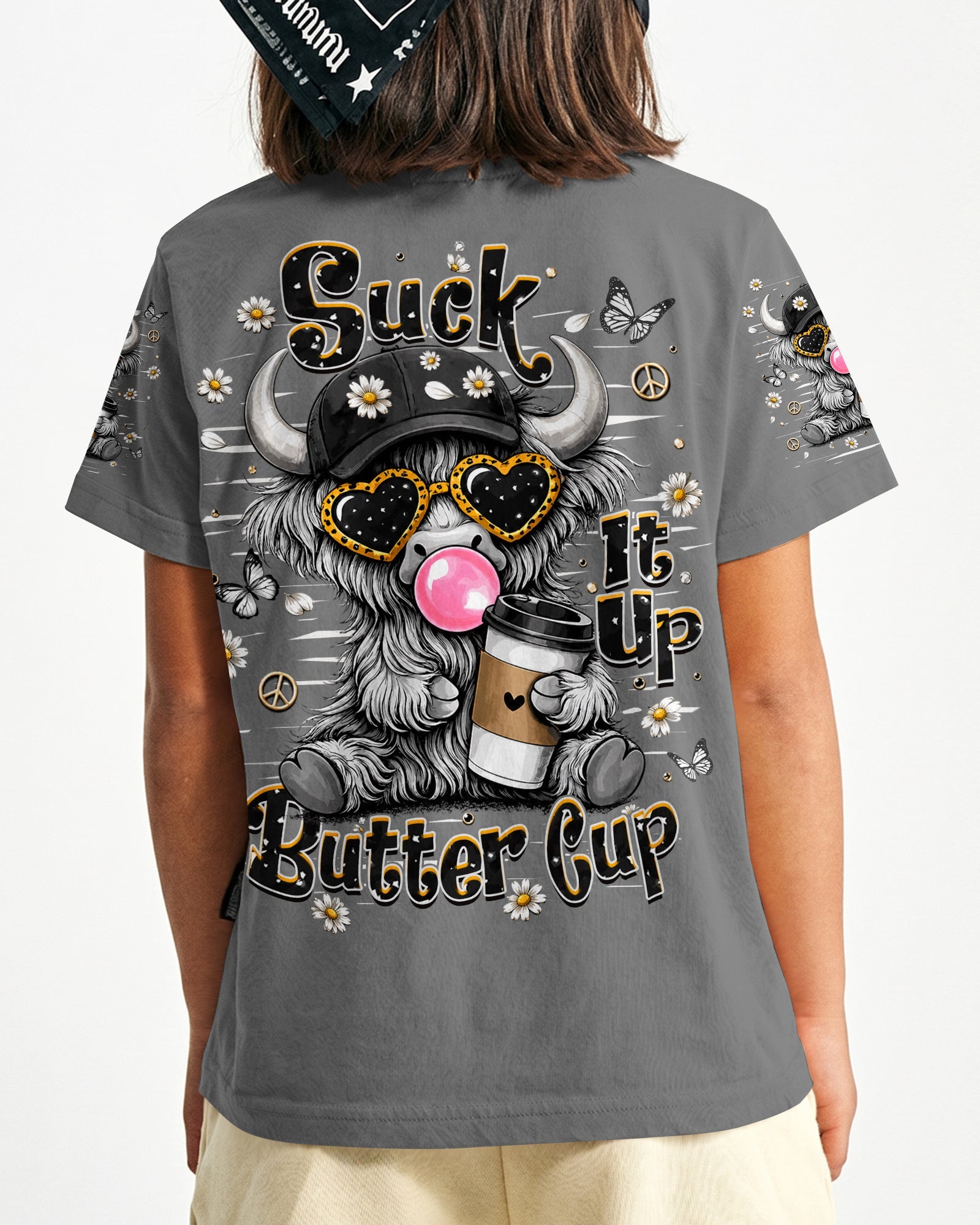 SUCK IT UP BUTTERCUP COW KIDS ALL OVER PRINT  - TLHN0806264