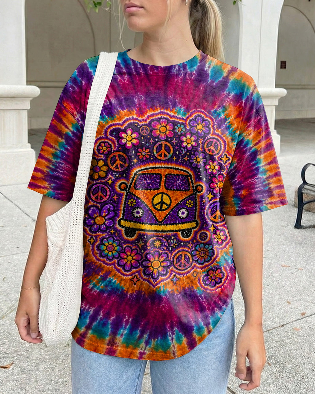 RUNNING AGAINST THE WIND BUS SWIRL ALL OVER PRINT   - TLTW2404263