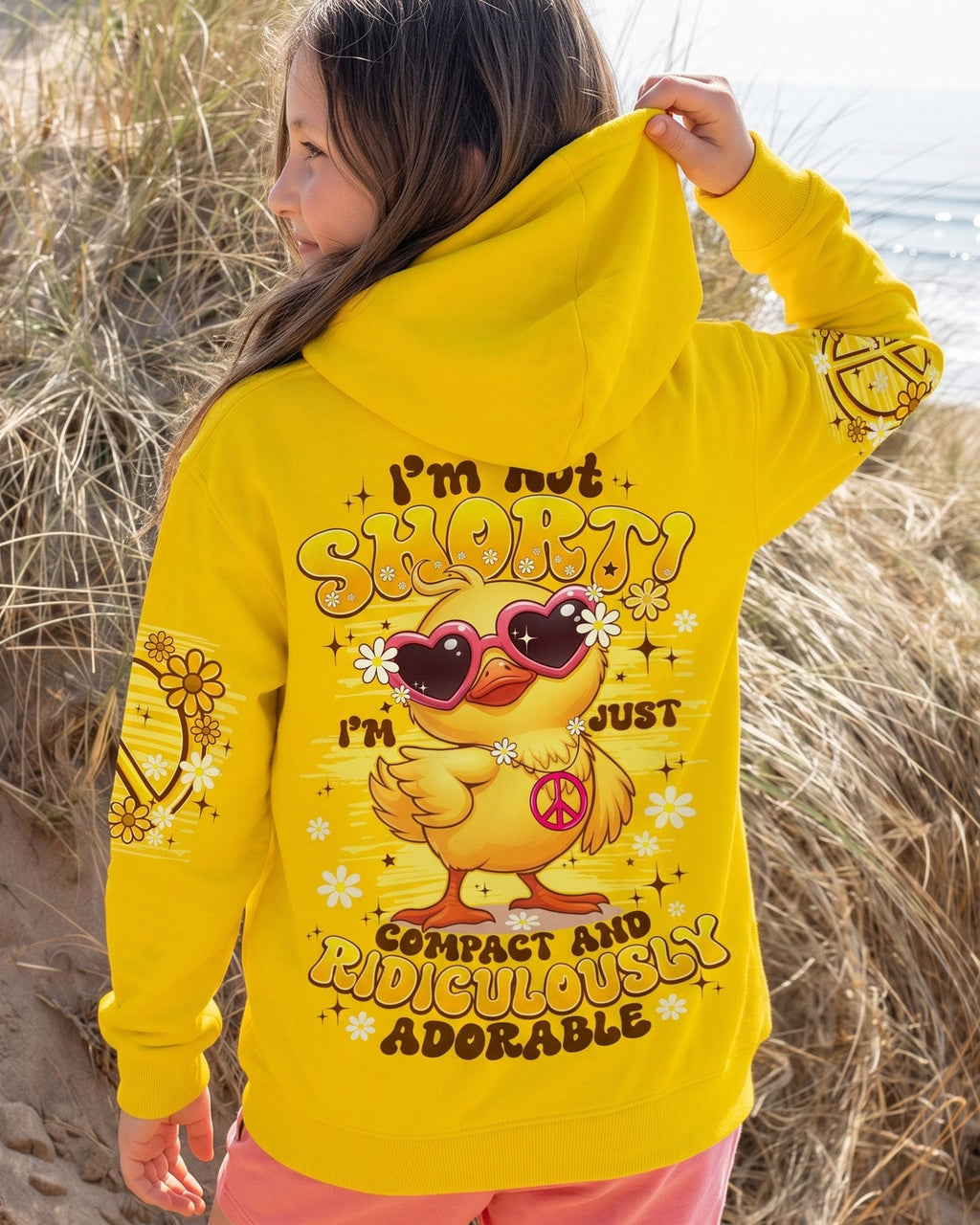 I'M NOT SHORT DUCK HIPPIE KIDS ALL OVER PRINT - TYPQ1206262