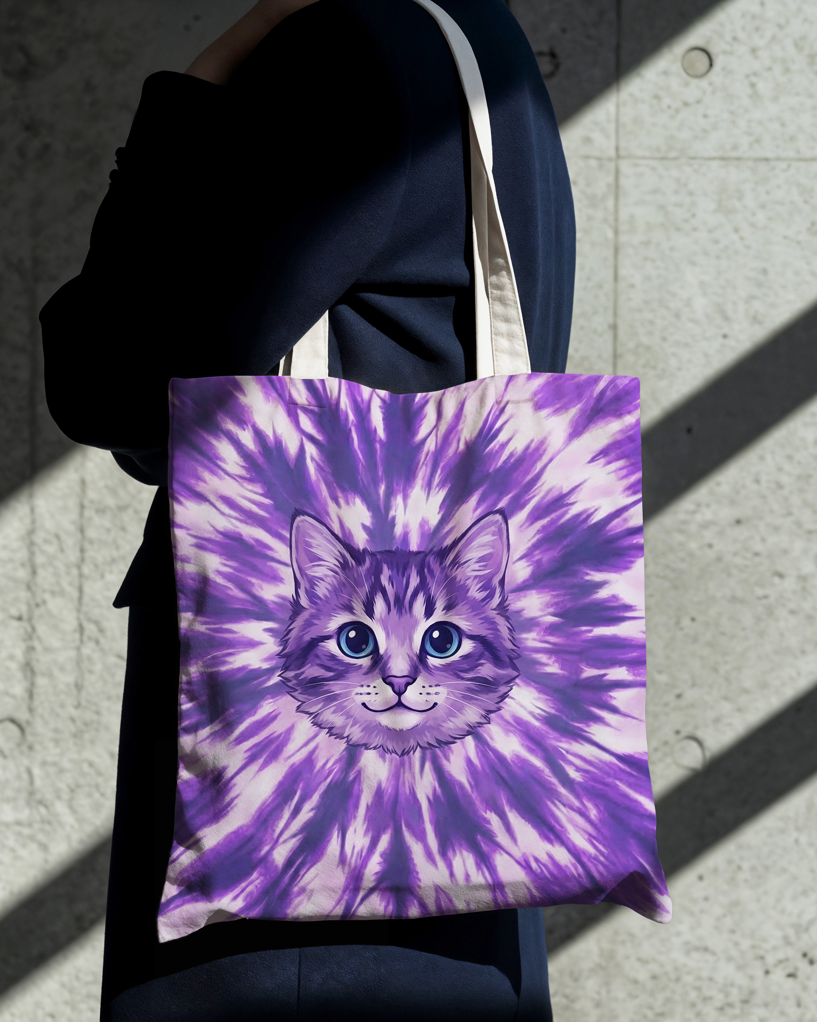 PURPLE AURA CAT TOTE BAG - TYPQ1304268