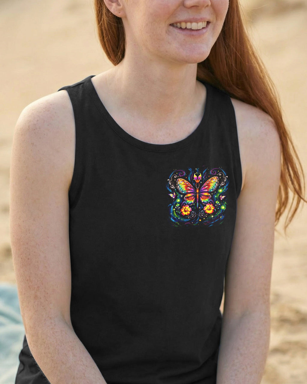 JUST BELIEVE BUTTERFLY GLOW ALL OVER PRINT - KM2404261