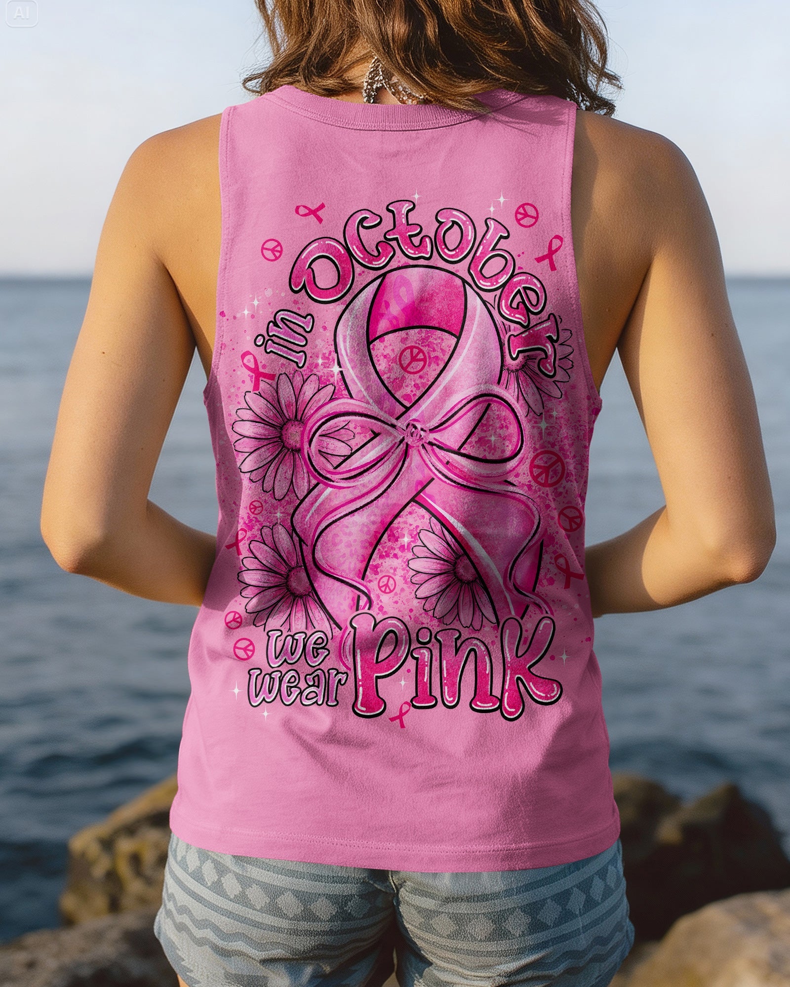 IN OCTOBER WE WEAR PINK BREAST CANCER AWARENESS ALL OVER PRINT - TYPQ2506262