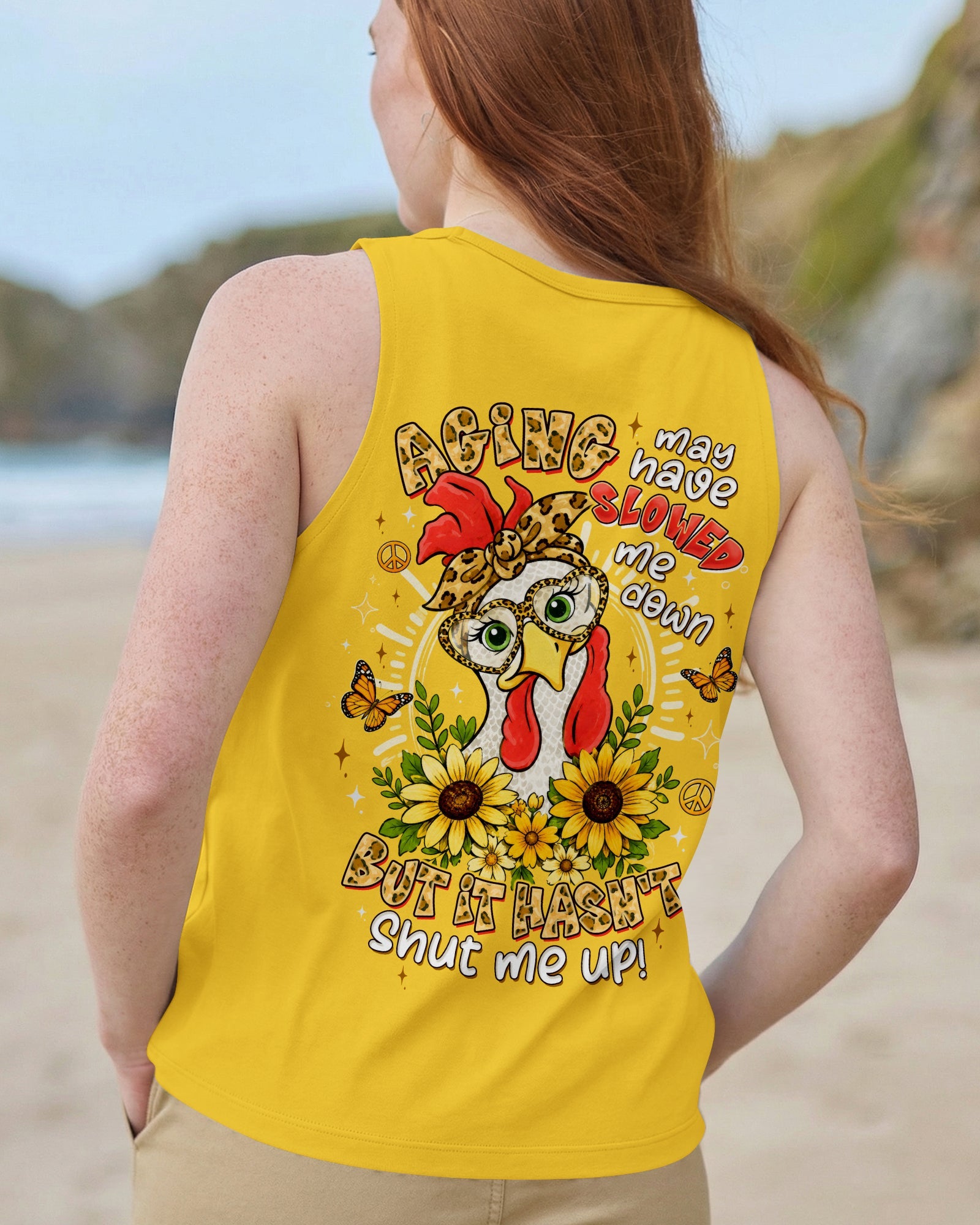 AGING MAY HAVE SLOWED ME DOWN CHICKEN ALL OVER PRINT - TLTW1906262