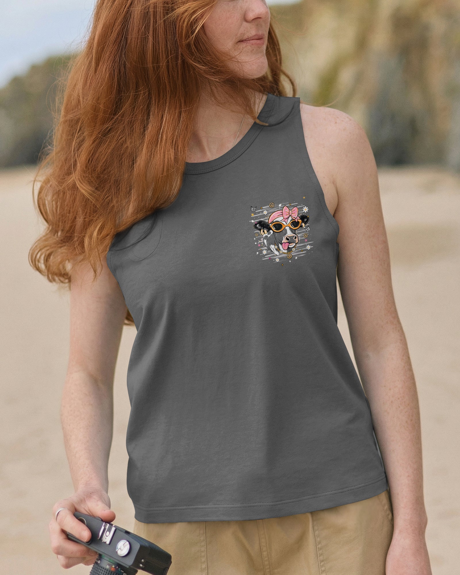 LITTLE BIT A HOT MESS COW ALL OVER PRINT  - TLHN1806264